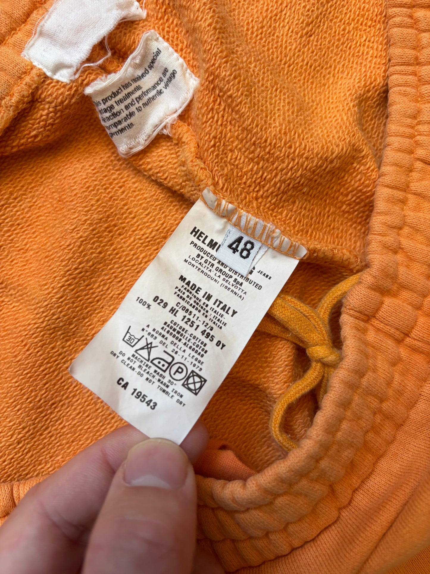 Helmut Lang Safety Orange 1999 Shorts