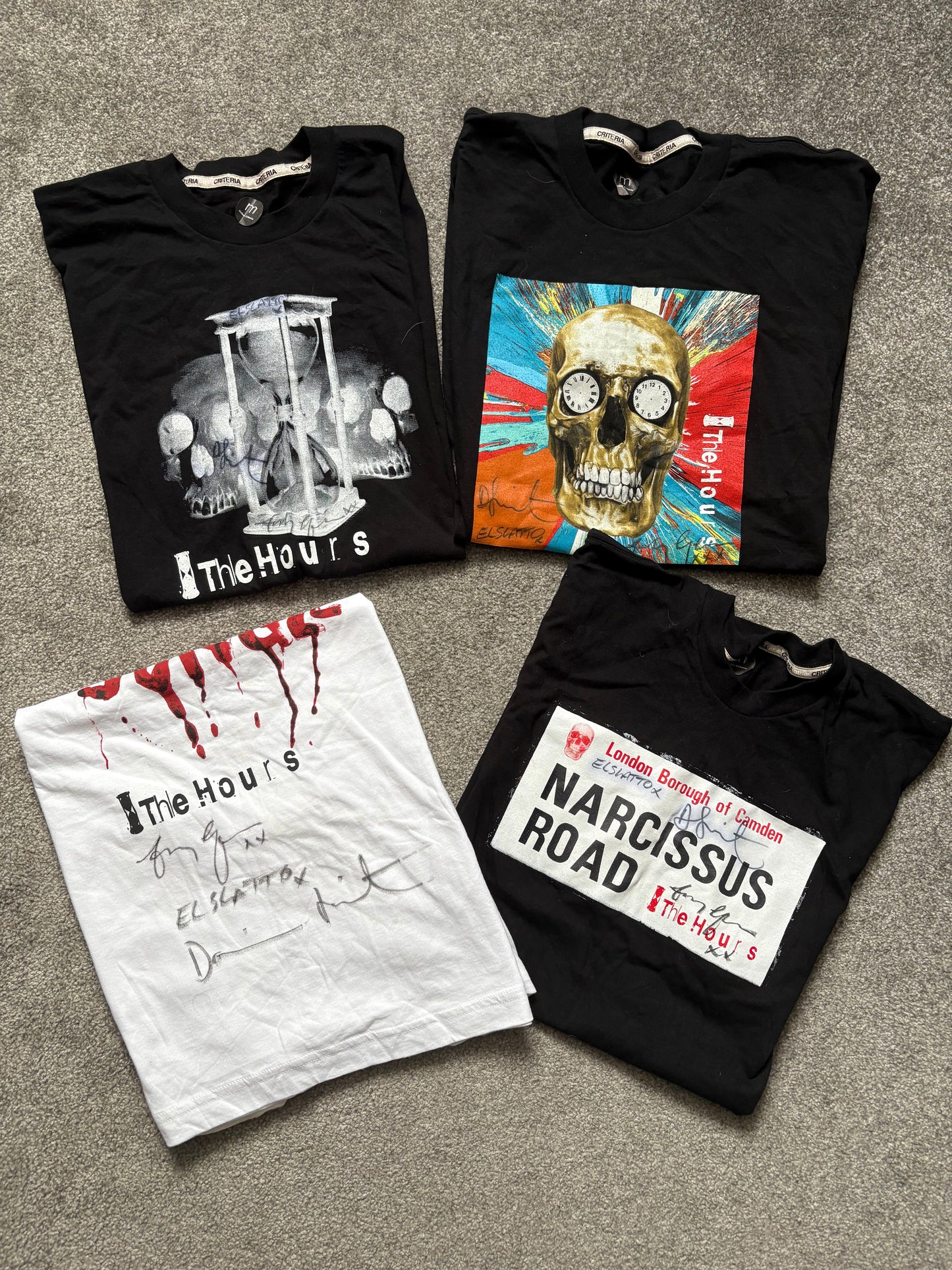 4 x Damien Hirst Signed The Hours 2007 T-Shirts