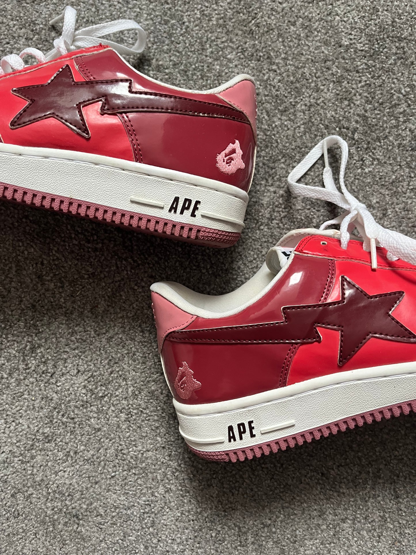 Bape Bapesta Red Trainers