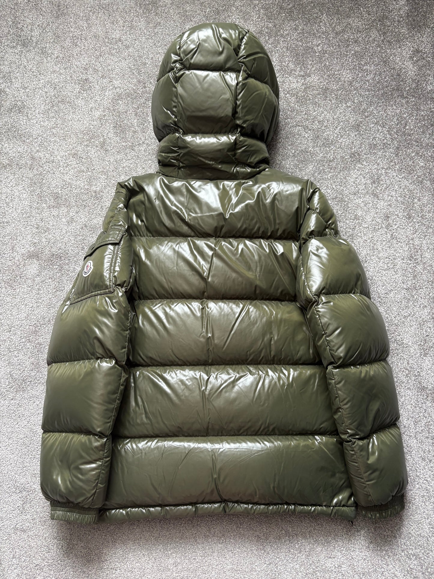 Moncler Green Hooded Down Puffer Jacket