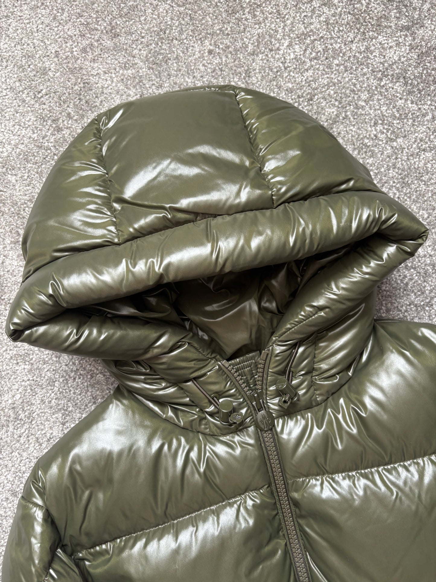 Moncler Green Hooded Down Puffer Jacket