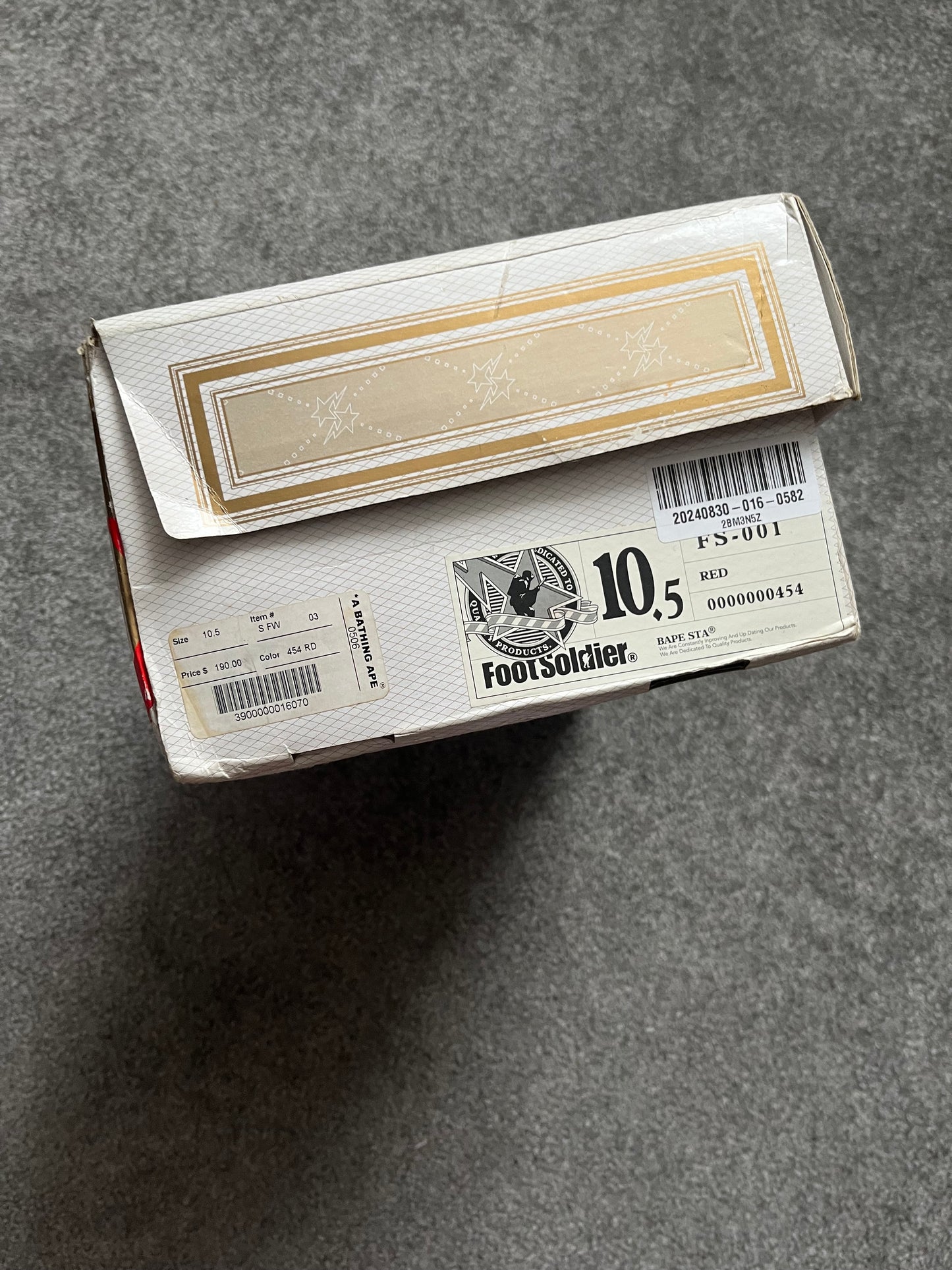 Bape Bapesta Red Trainers