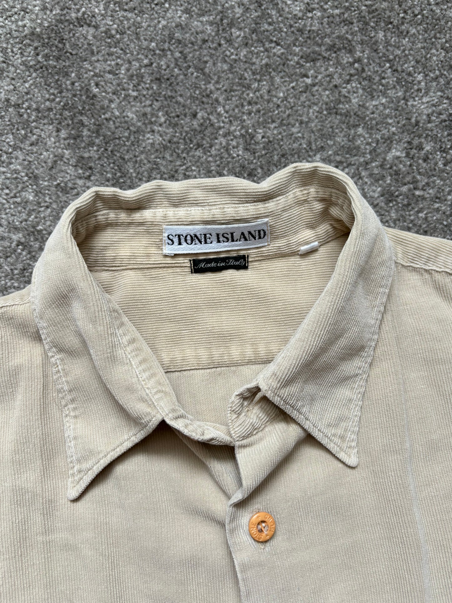 Stone Island 1998 Beige Corduroy Shirt