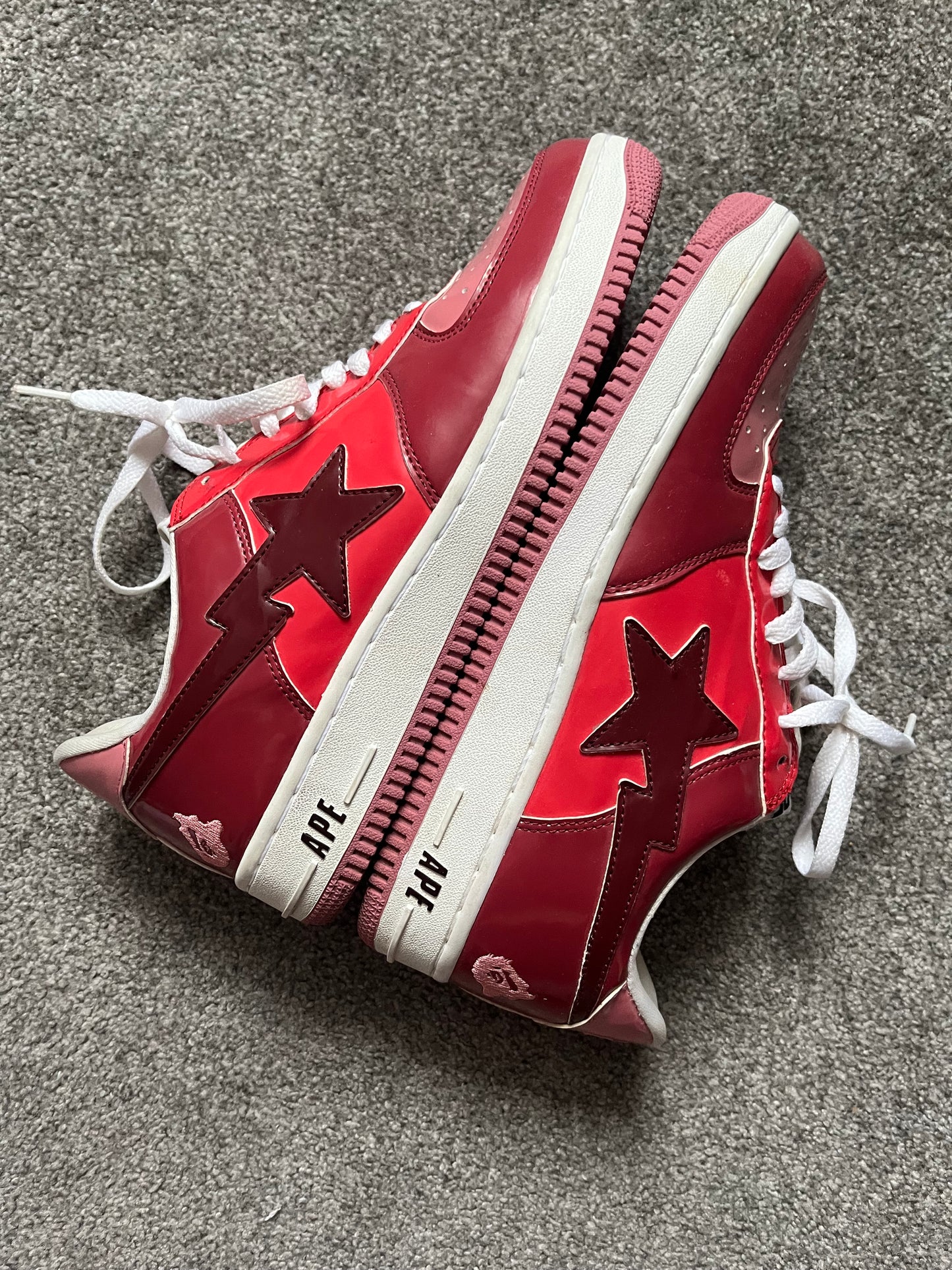 Bape Bapesta Red Trainers