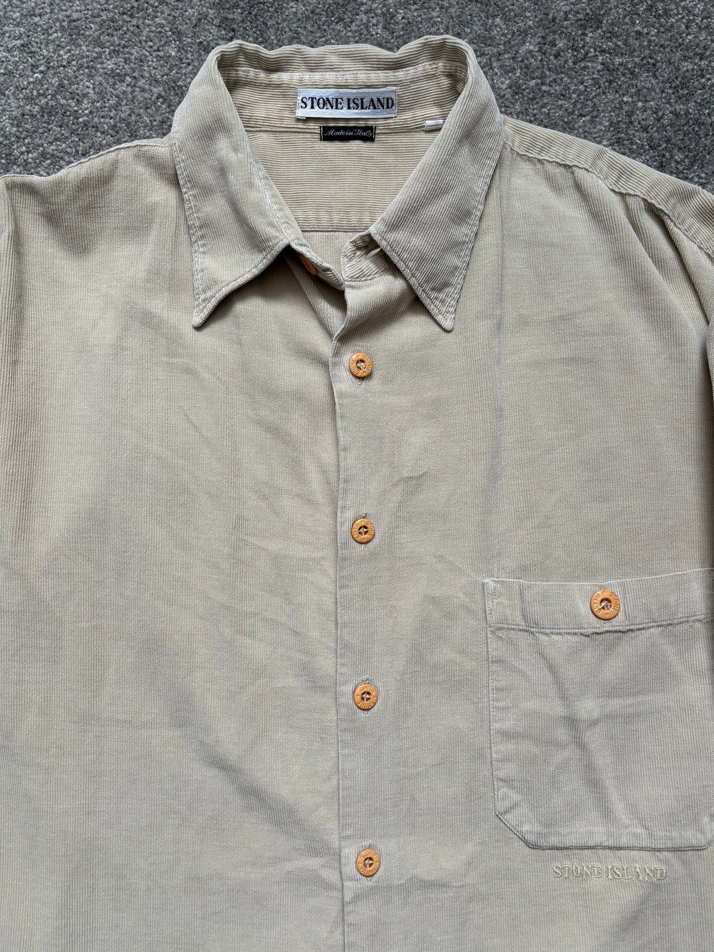 Stone Island 1998 Beige Corduroy Shirt