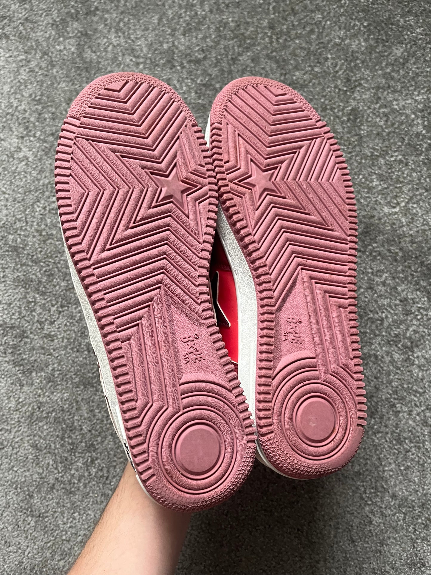 Bape Bapesta Red Trainers