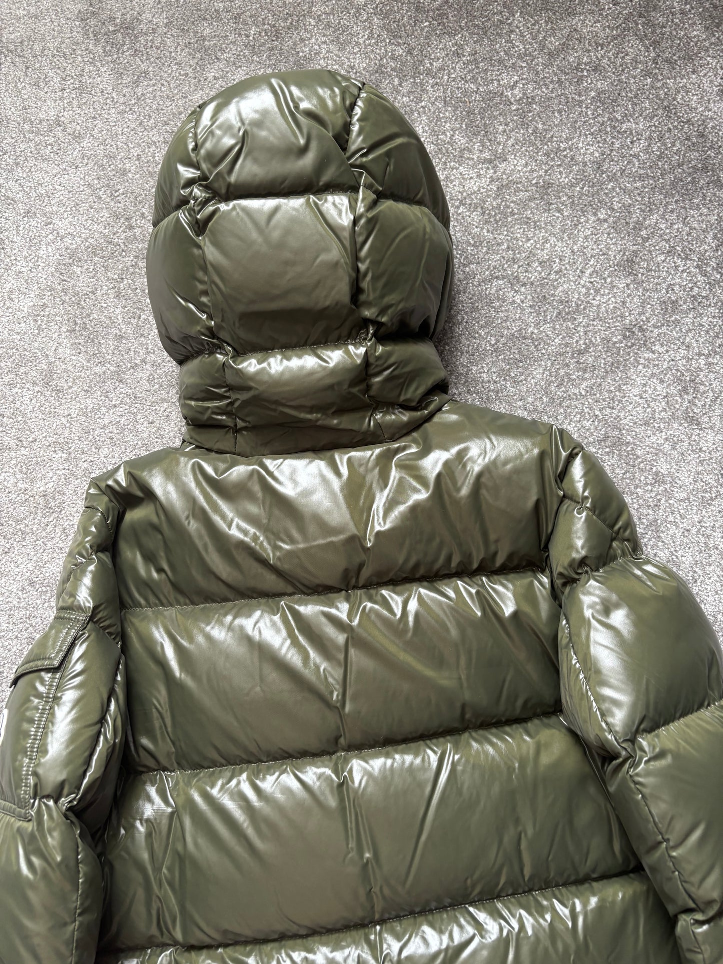 Moncler Green Hooded Down Puffer Jacket