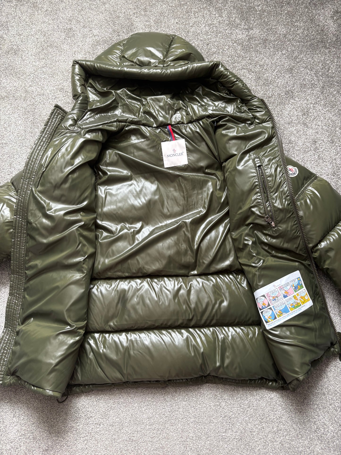 Moncler Green Hooded Down Puffer Jacket