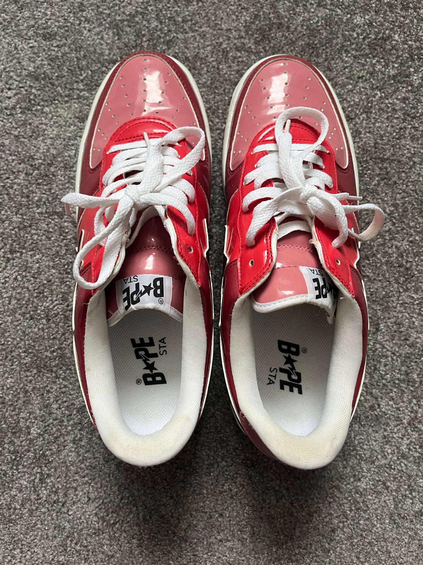 Bape Bapesta Red Trainers