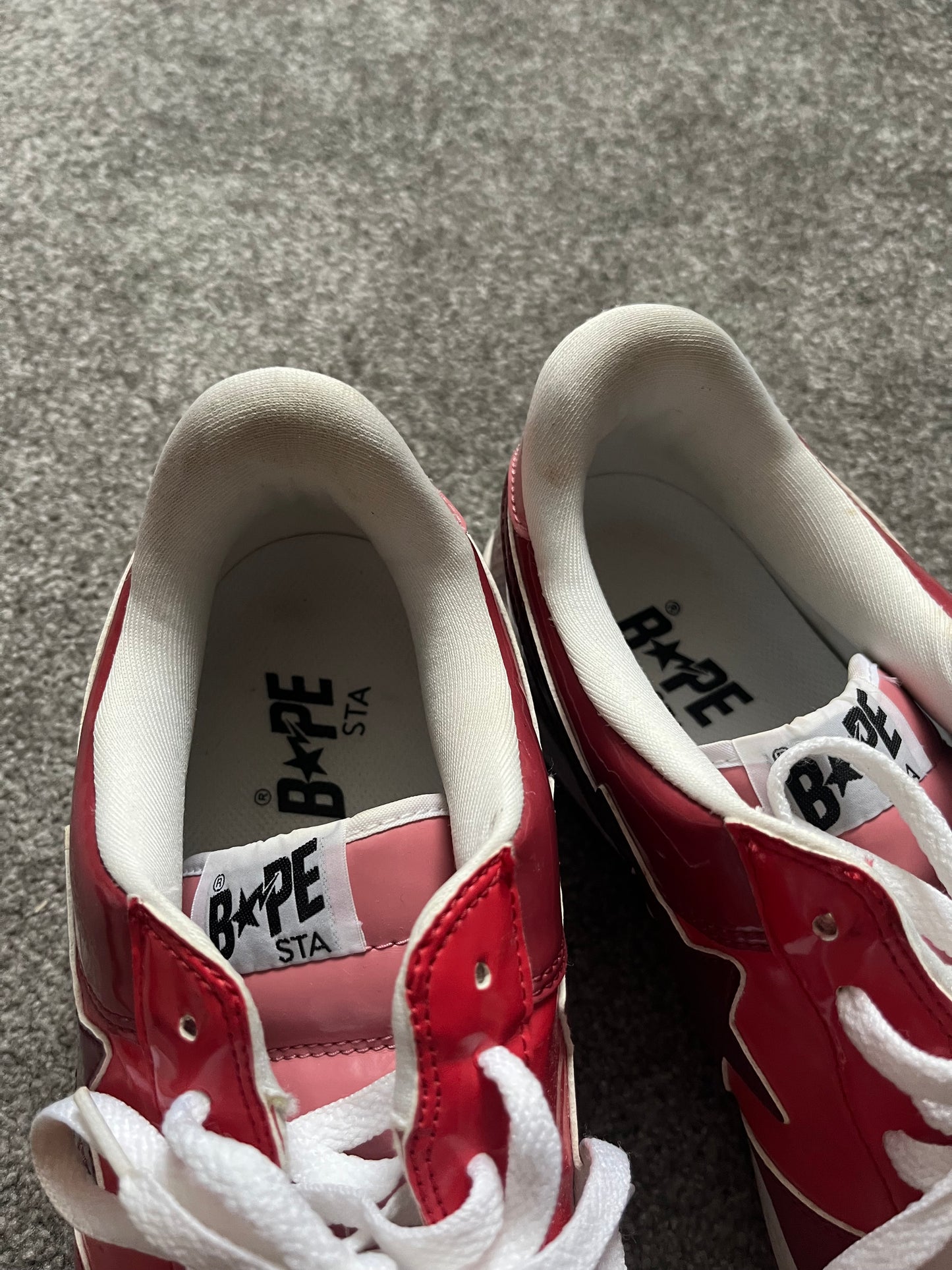 Bape Bapesta Red Trainers