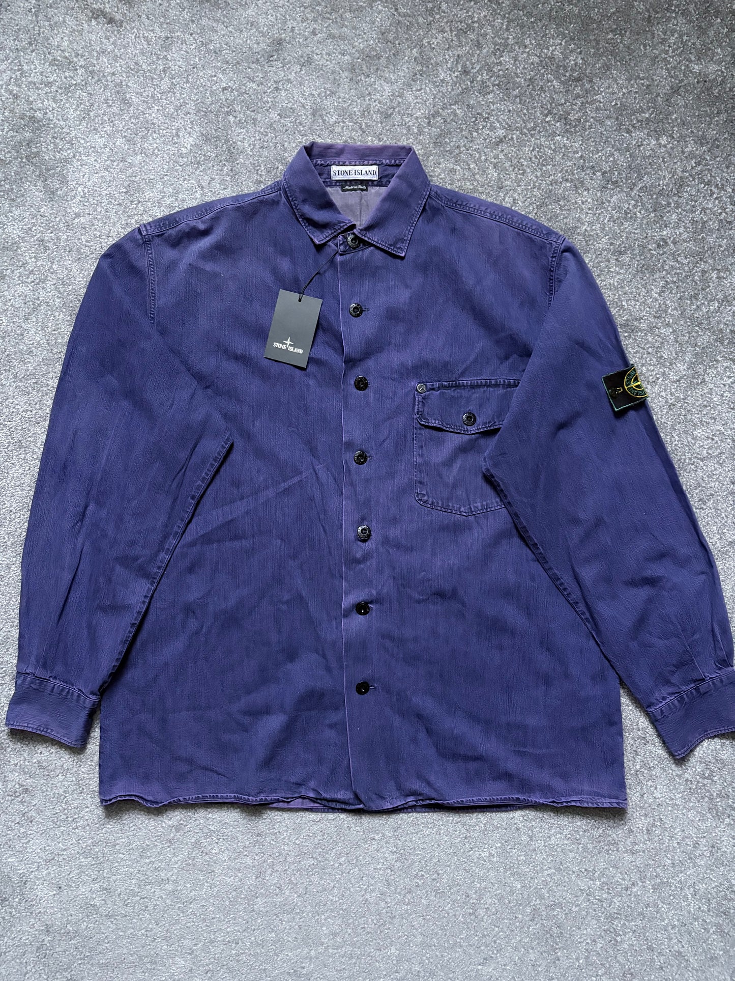 Stone Island 1995 Purple Denim Vintage Overshirt