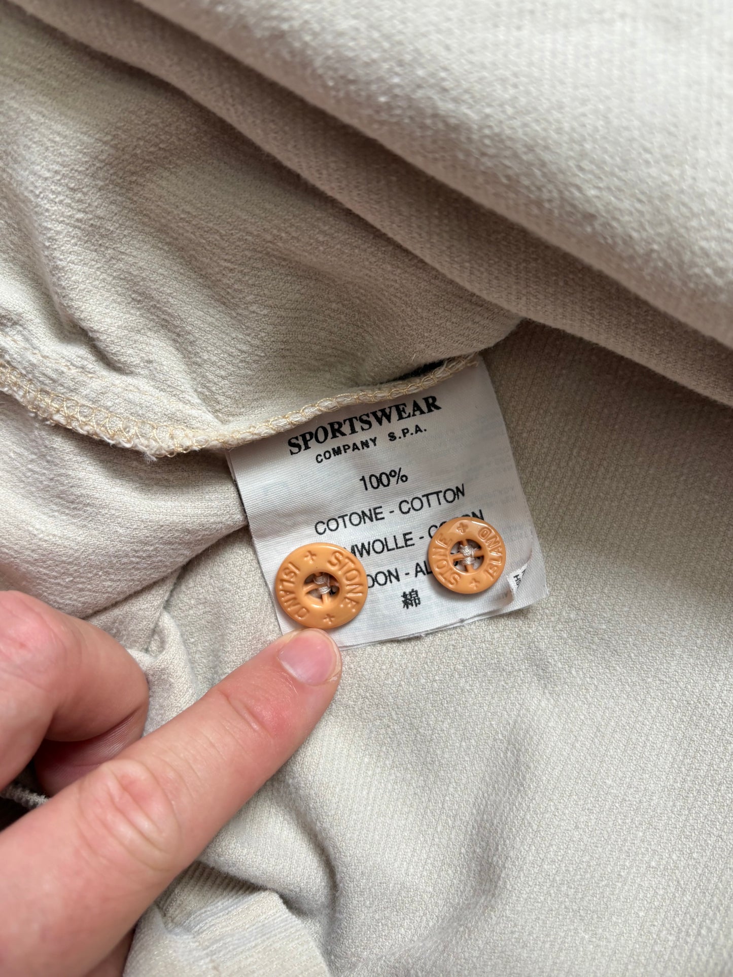 Stone Island 1998 Beige Corduroy Shirt