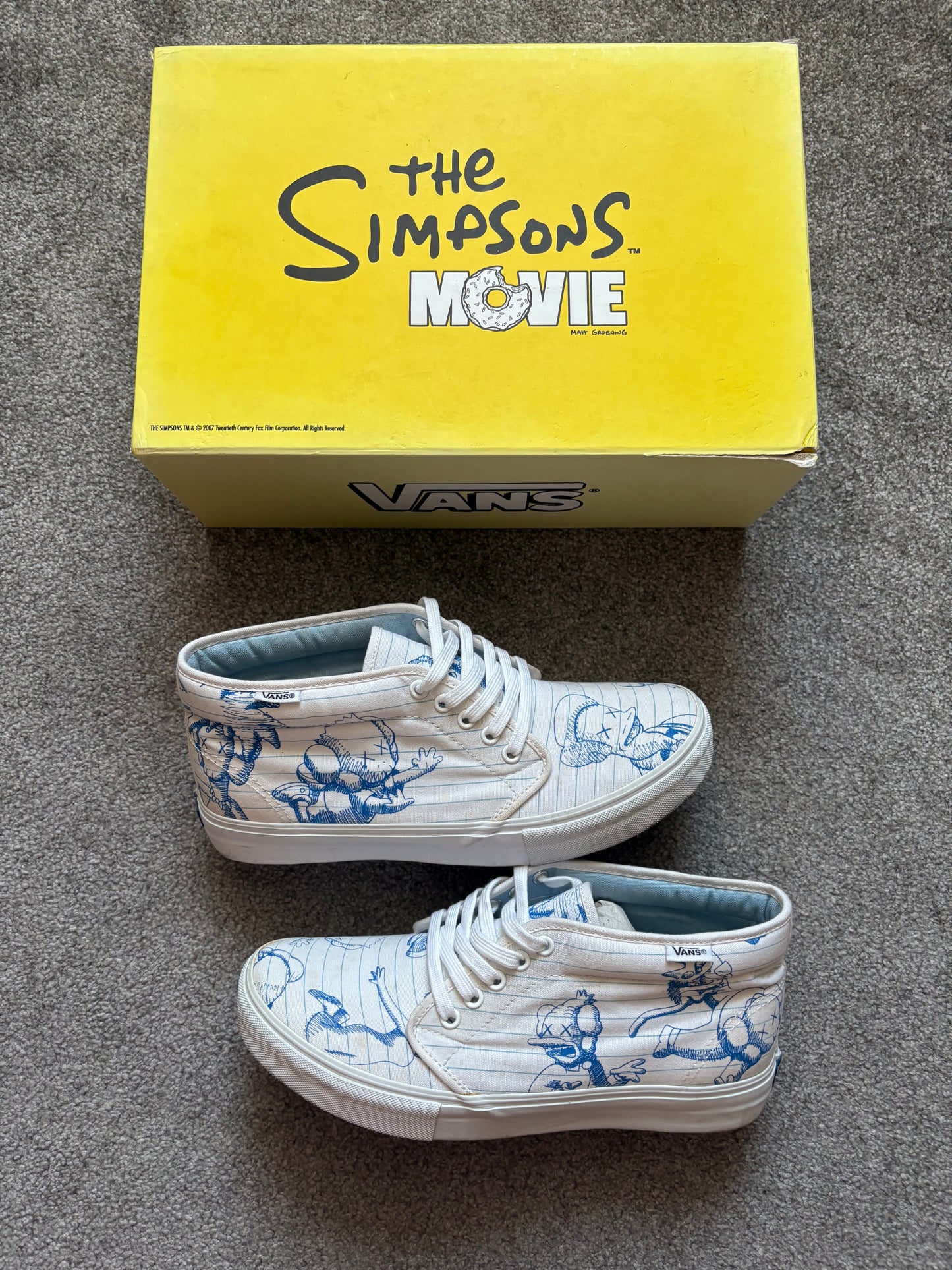 Kaws x Vans x Simpsons Sample Chukka Boots