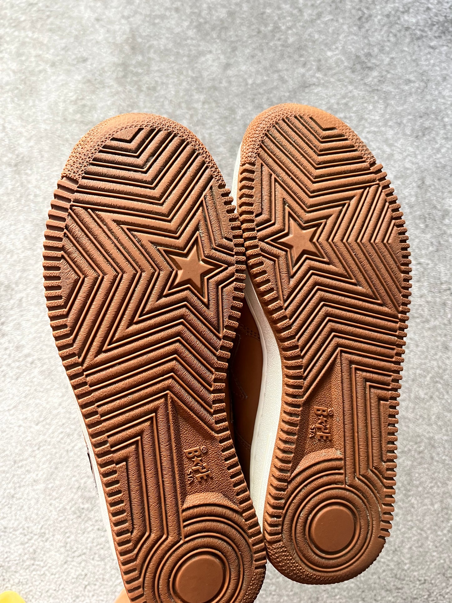 Bape Bapesta Beige Leather 2005 Trainers