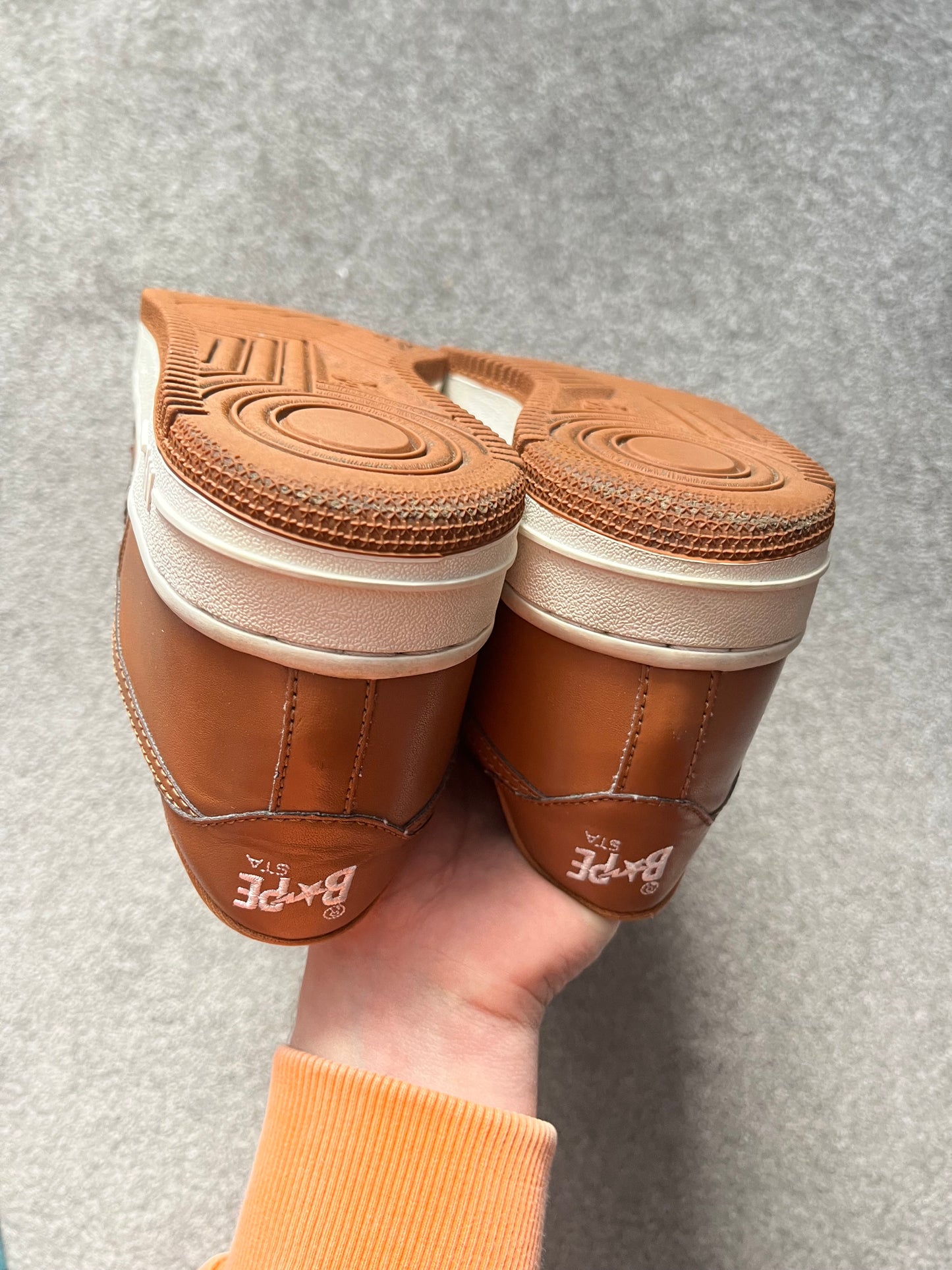 Bape Bapesta Beige Leather 2005 Trainers