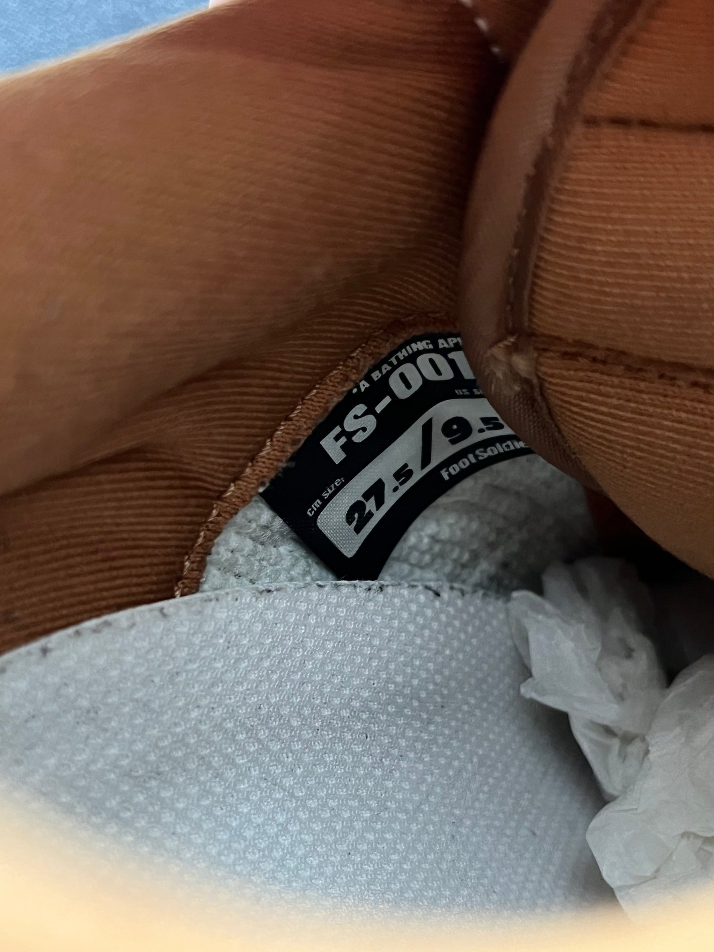 Bape Bapesta Beige Leather 2005 Trainers