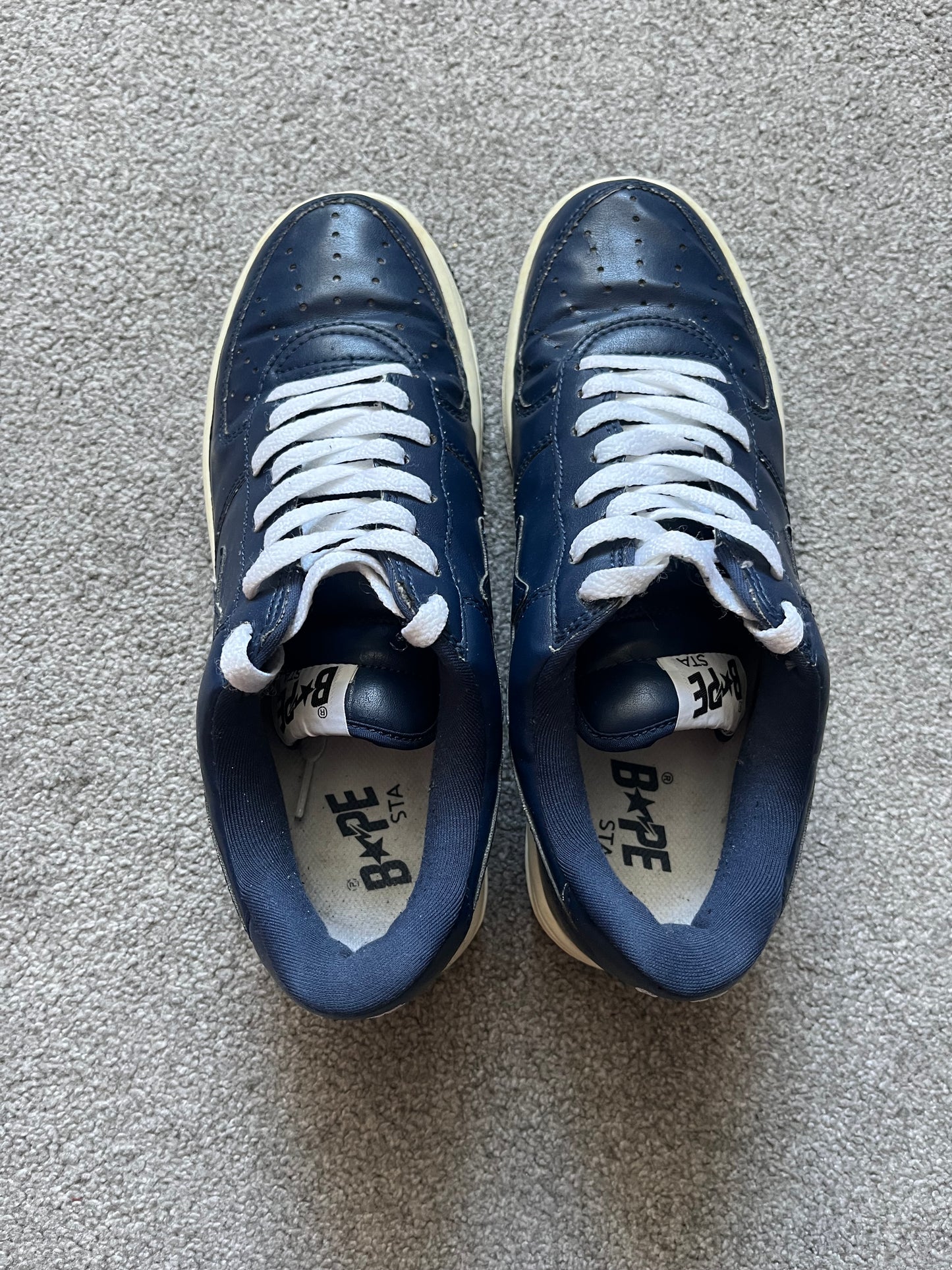 Bape Bapesta Navy Leather 2005 Trainers