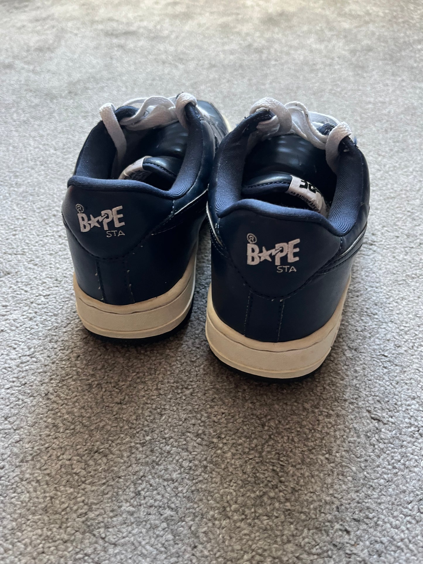 Bape Bapesta Navy Leather 2005 Trainers
