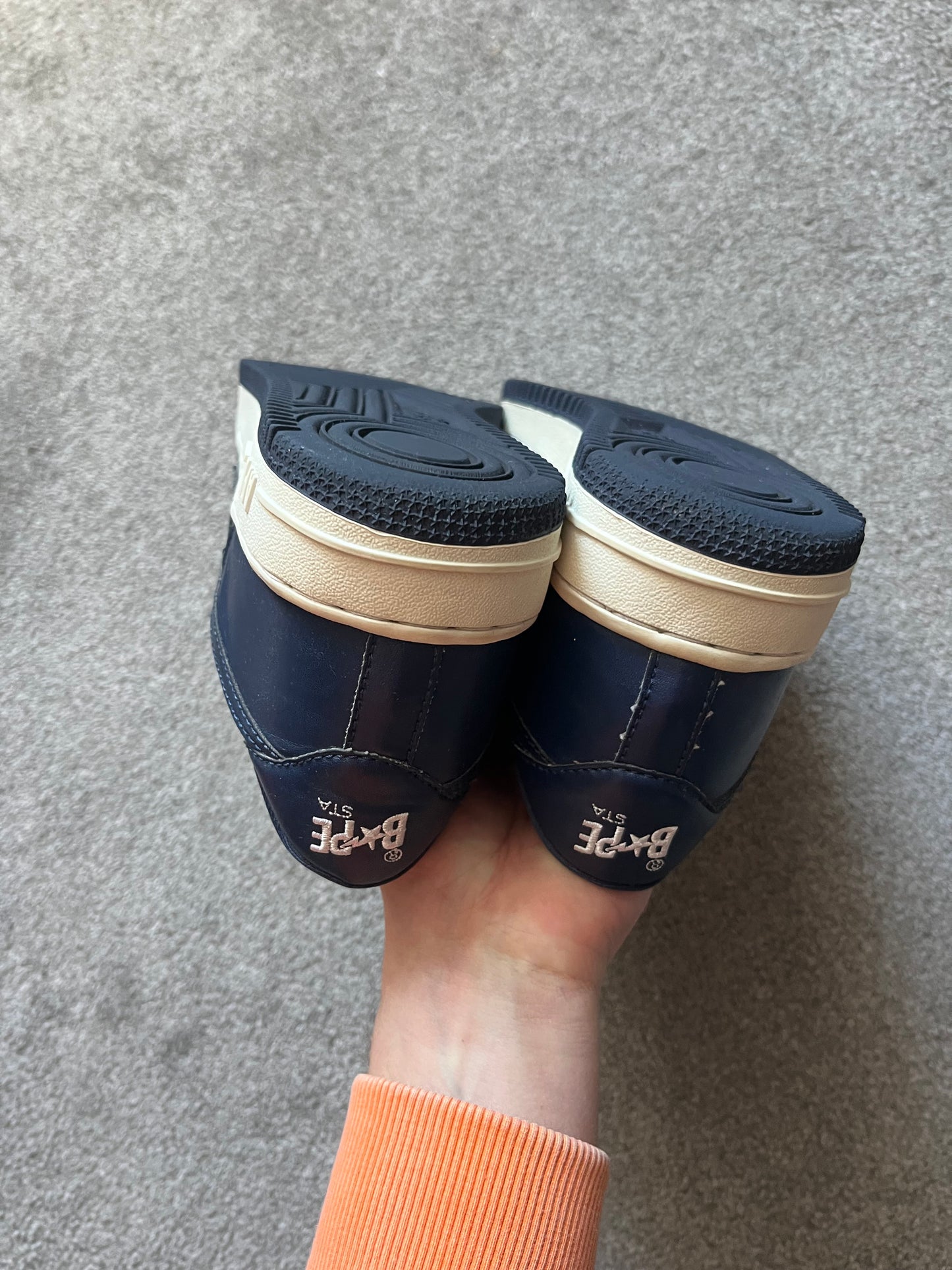 Bape Bapesta Navy Leather 2005 Trainers
