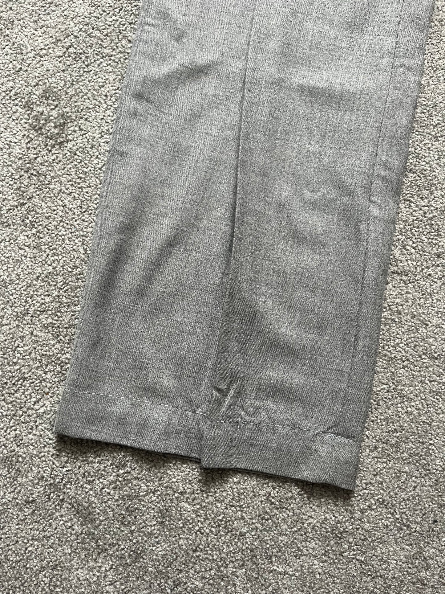 Raf Simons 1999 - 2000 Pleated Grey Flare Trousers