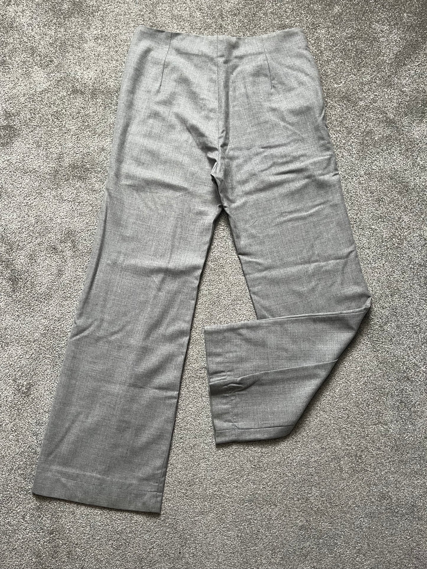 Raf Simons 1999 - 2000 Pleated Grey Flare Trousers