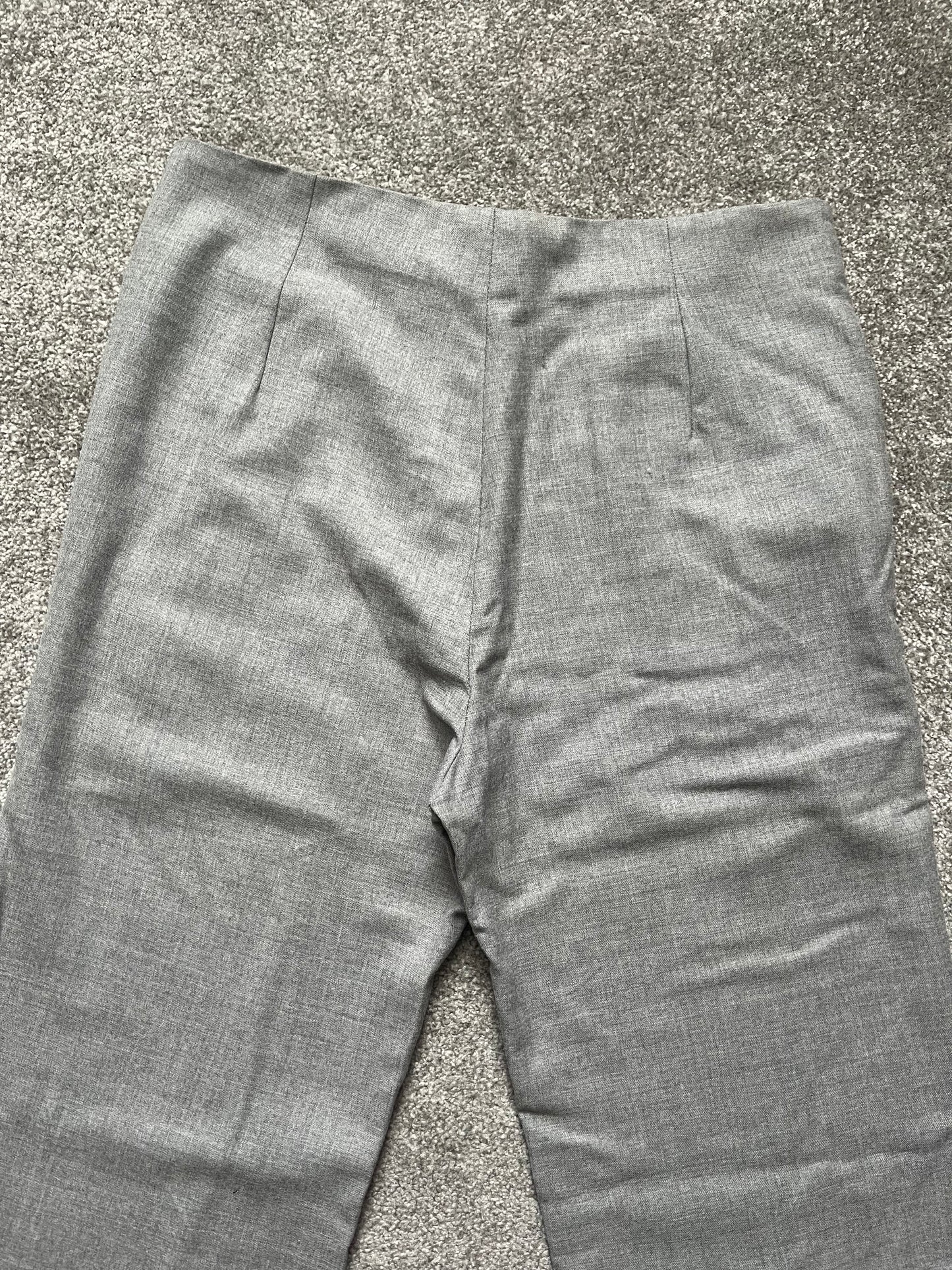 Raf Simons 1999 - 2000 Pleated Grey Flare Trousers