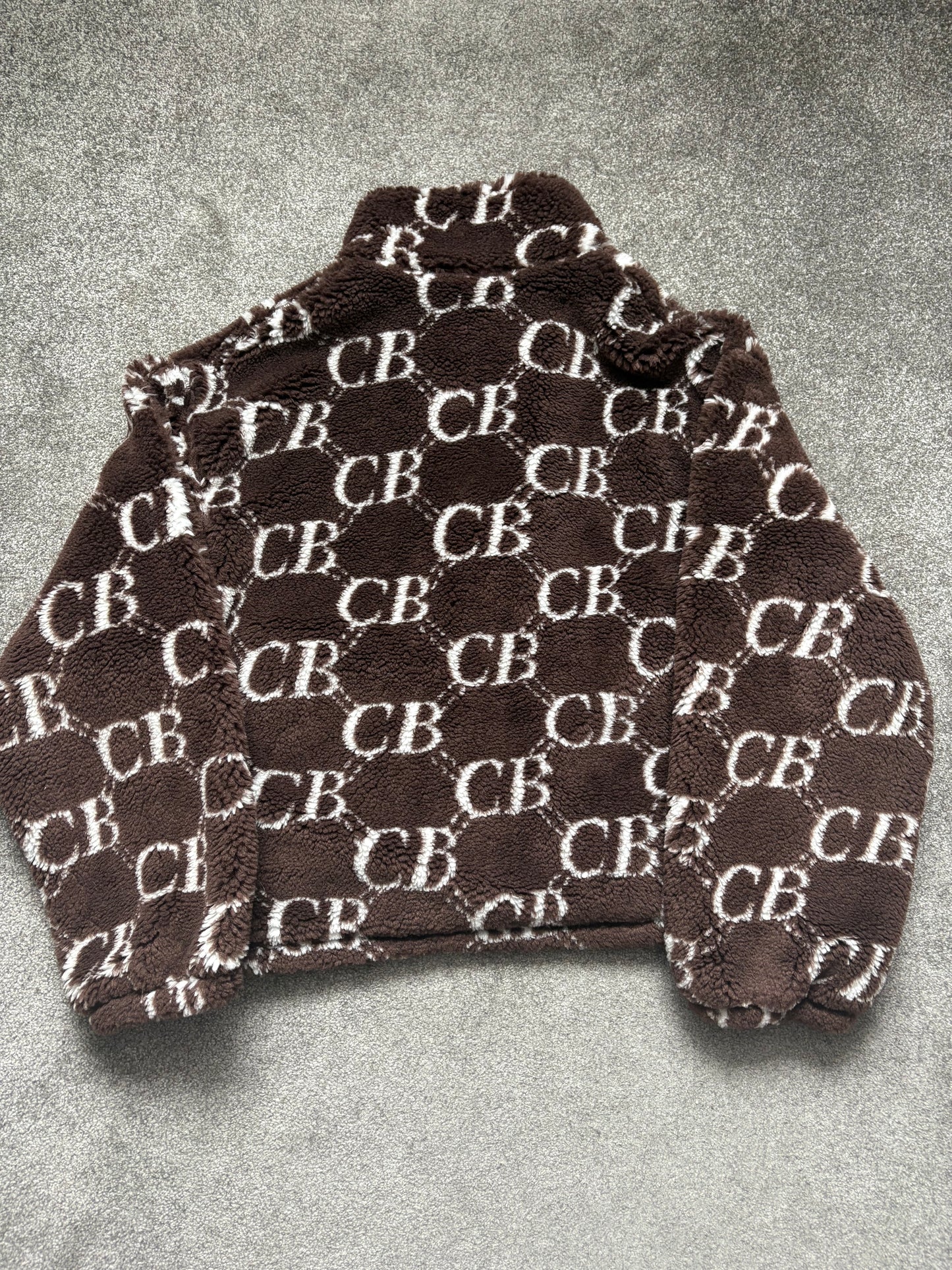 Cole Buxton Brown Fleece Zip Up Jacket
