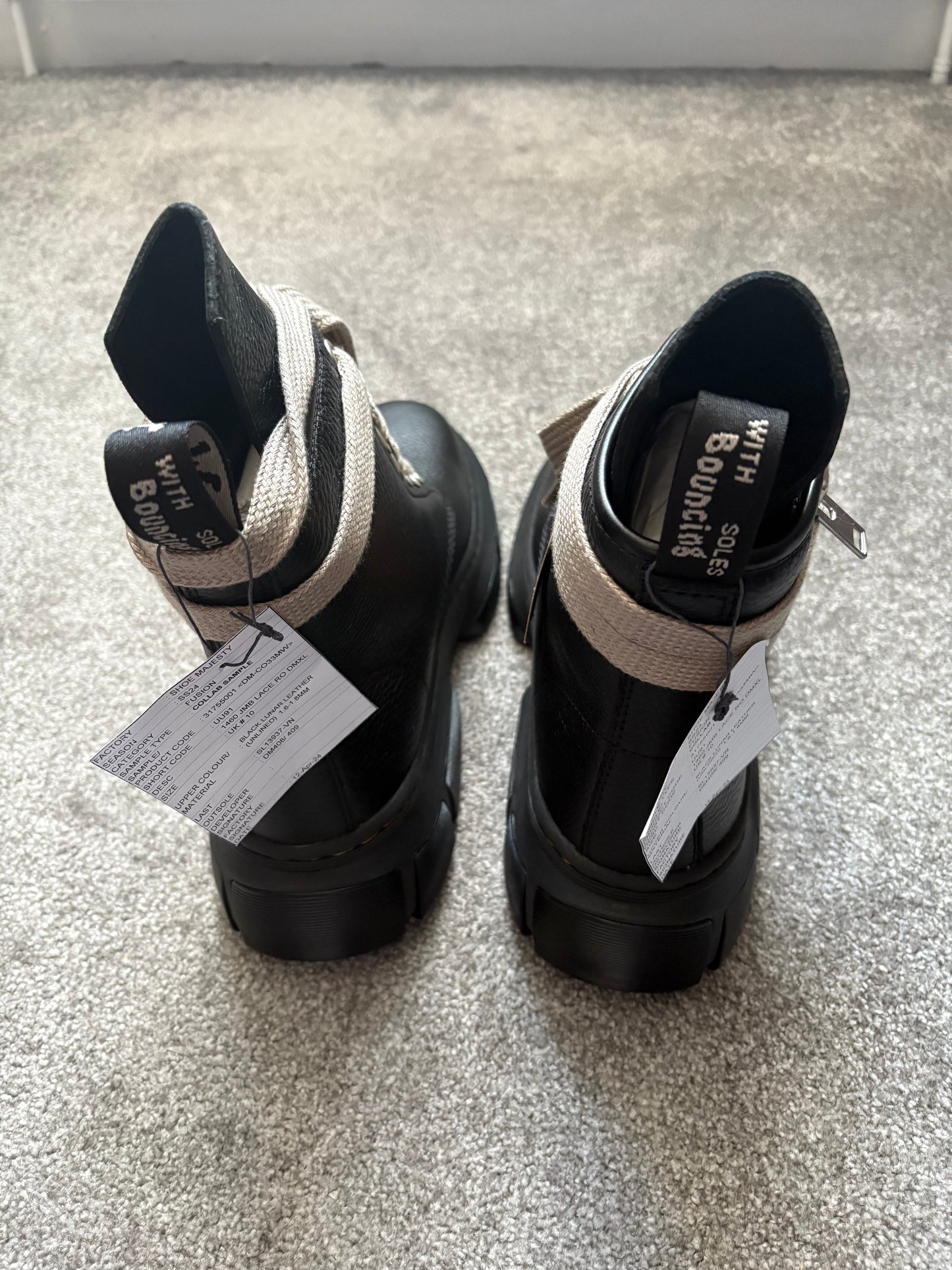 Rick Owens x Dr Martens Sample 1460 Jumbo Lace DMXL Boots