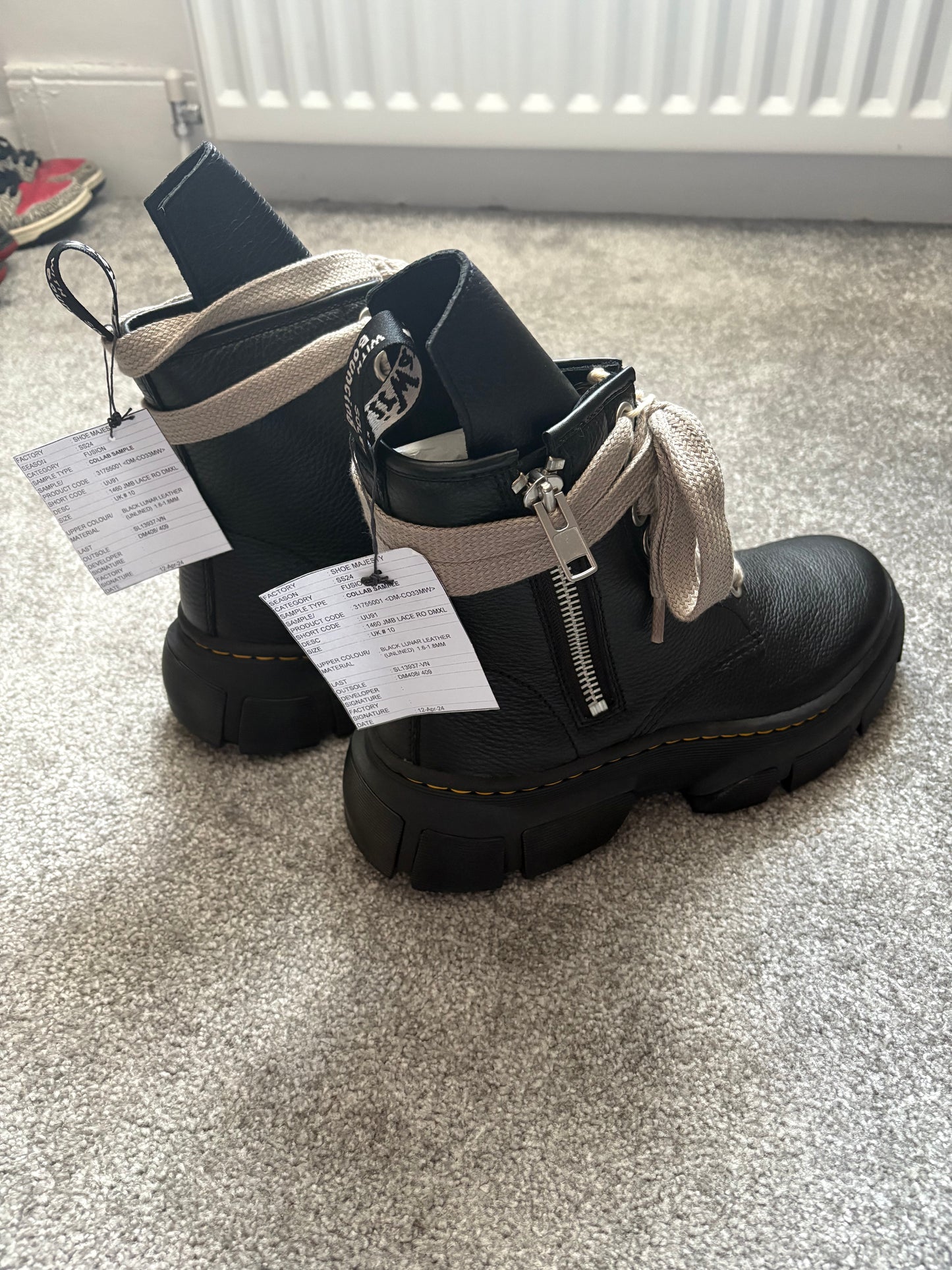 Rick Owens x Dr Martens Sample 1460 Jumbo Lace DMXL Boots