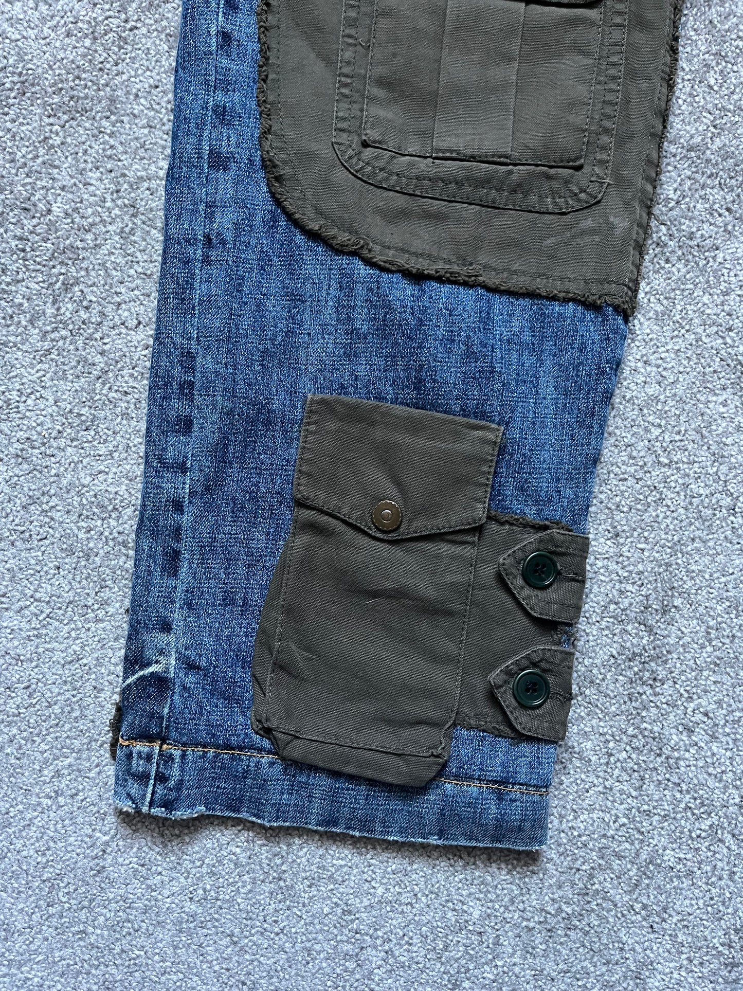 Dolce & Gabbana A/W05 Hybrid Multi Pocket Cargo Denim Jeans