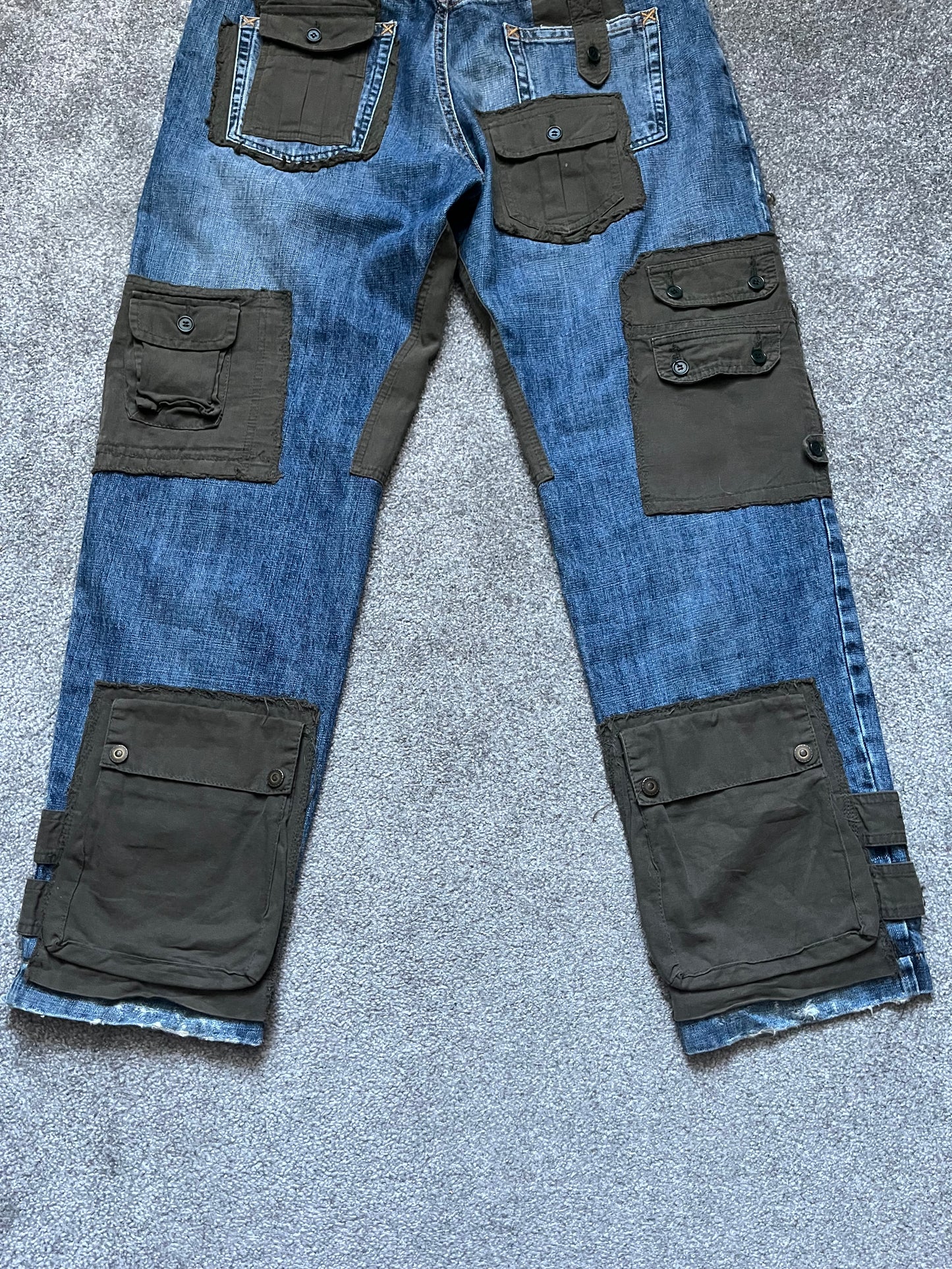 Dolce & Gabbana A/W05 Hybrid Multi Pocket Cargo Denim Jeans