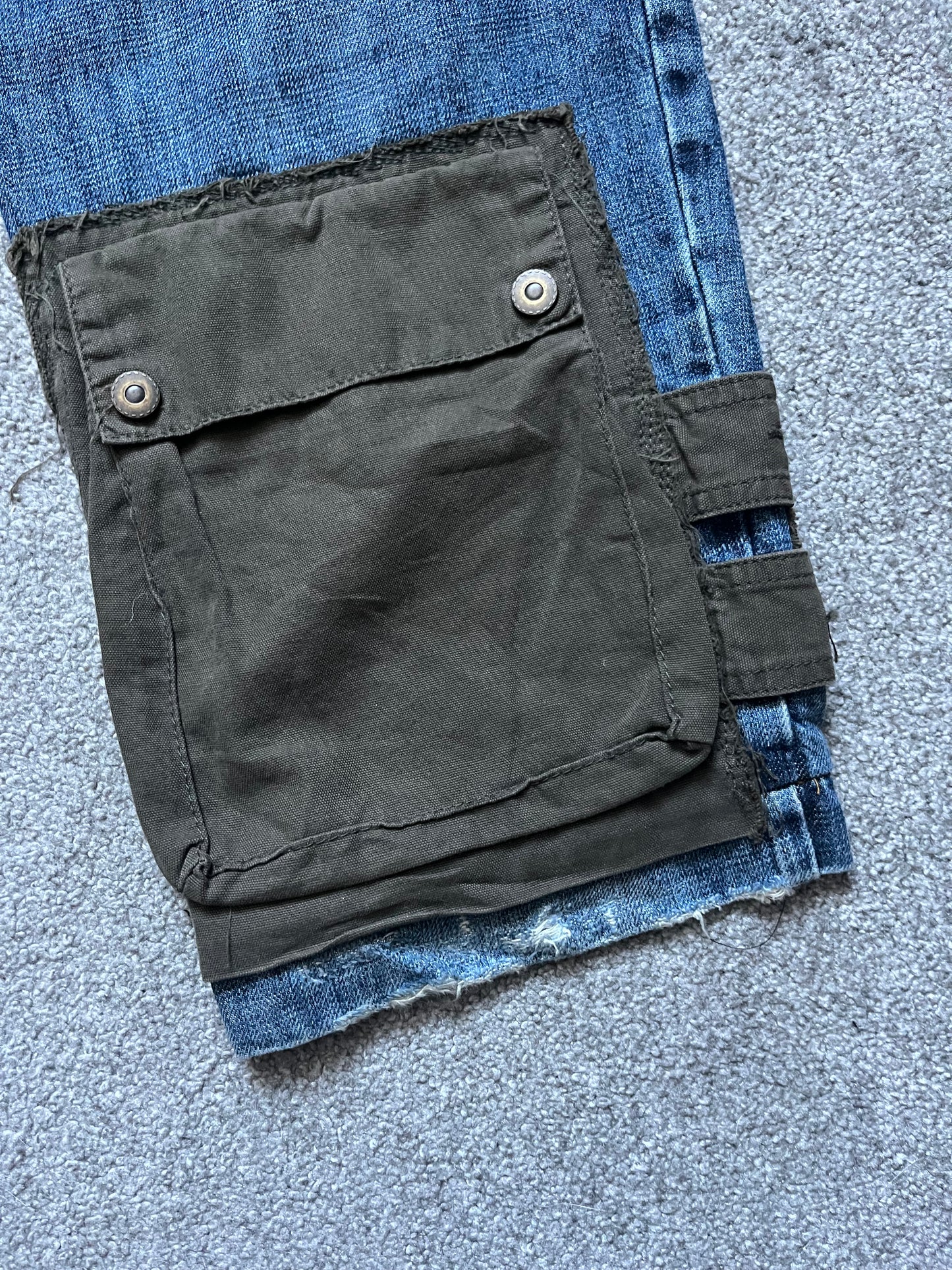 Dolce & Gabbana A/W05 Hybrid Multi Pocket Cargo Denim Jeans