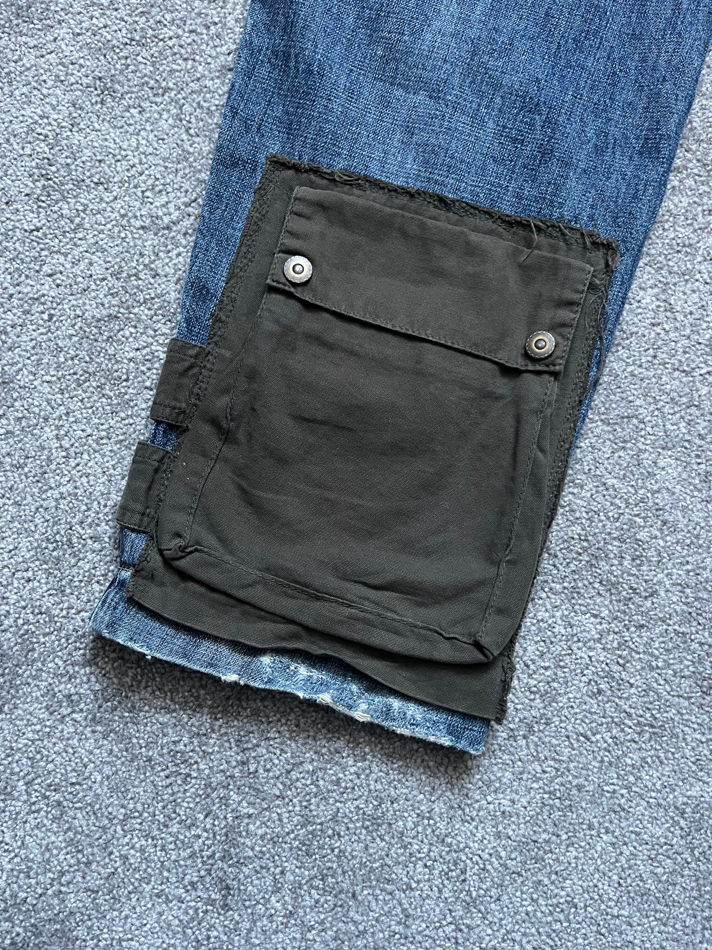 Dolce & Gabbana A/W05 Hybrid Multi Pocket Cargo Denim Jeans