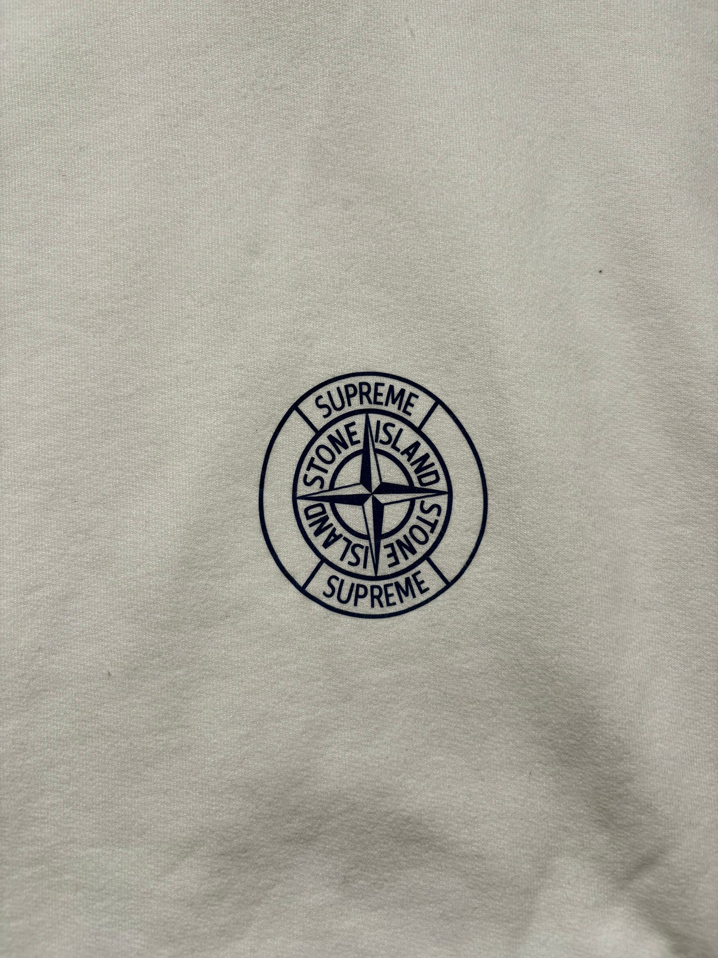 Stone Island x Supreme 2017 White Reflective Hoodie