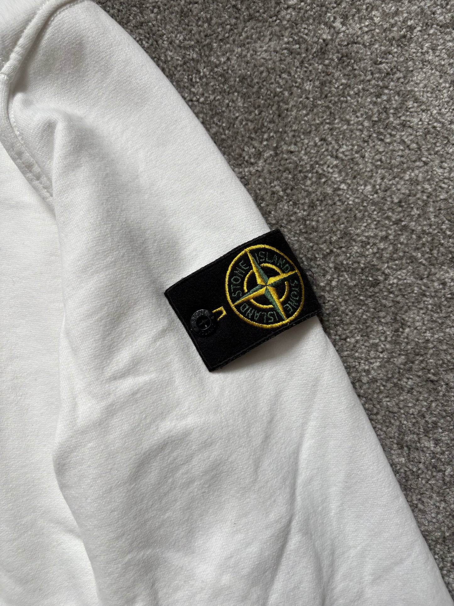 Stone Island x Supreme 2017 White Reflective Hoodie