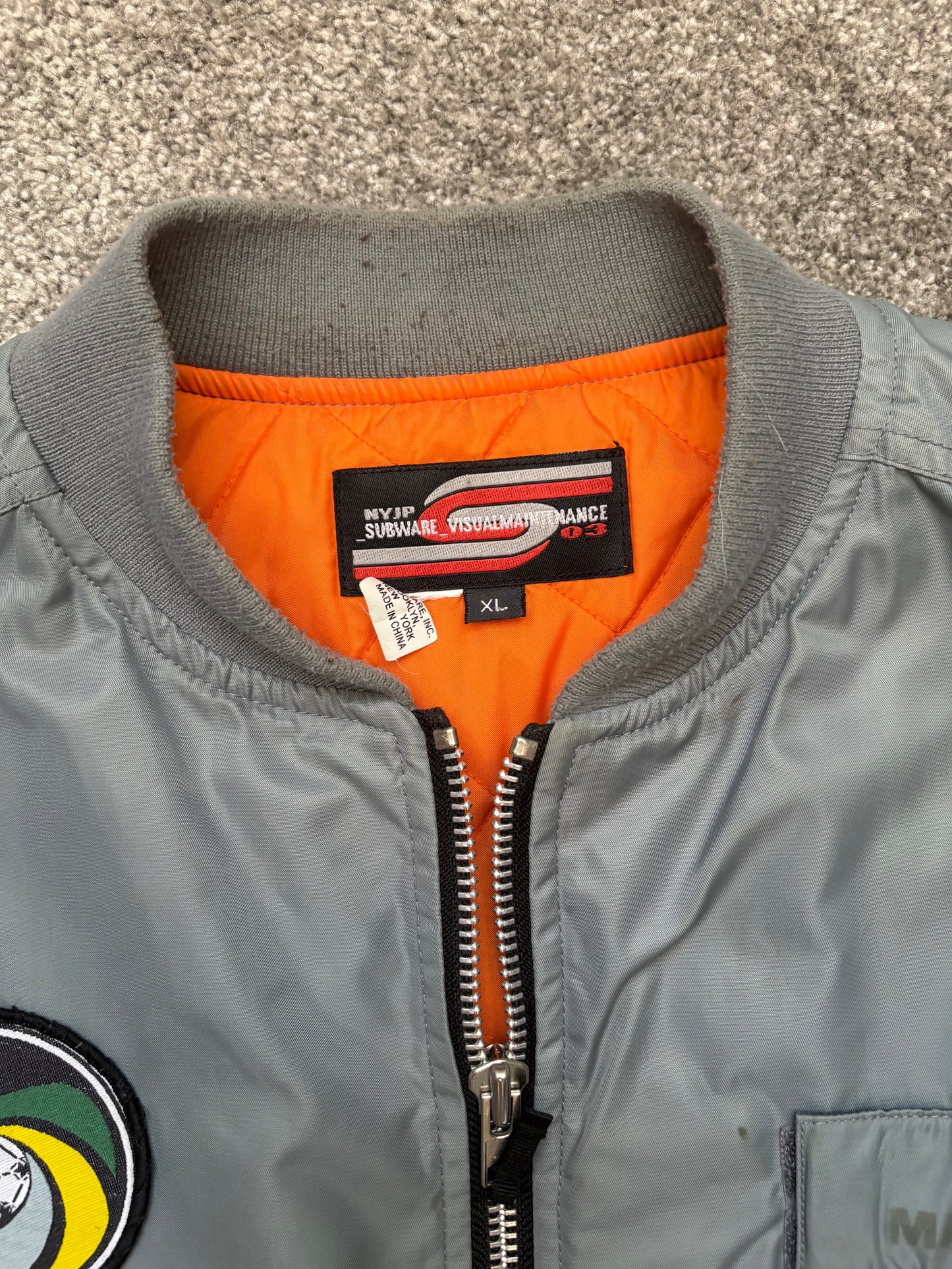 Subware Cosmos Grey Bomber Jacket