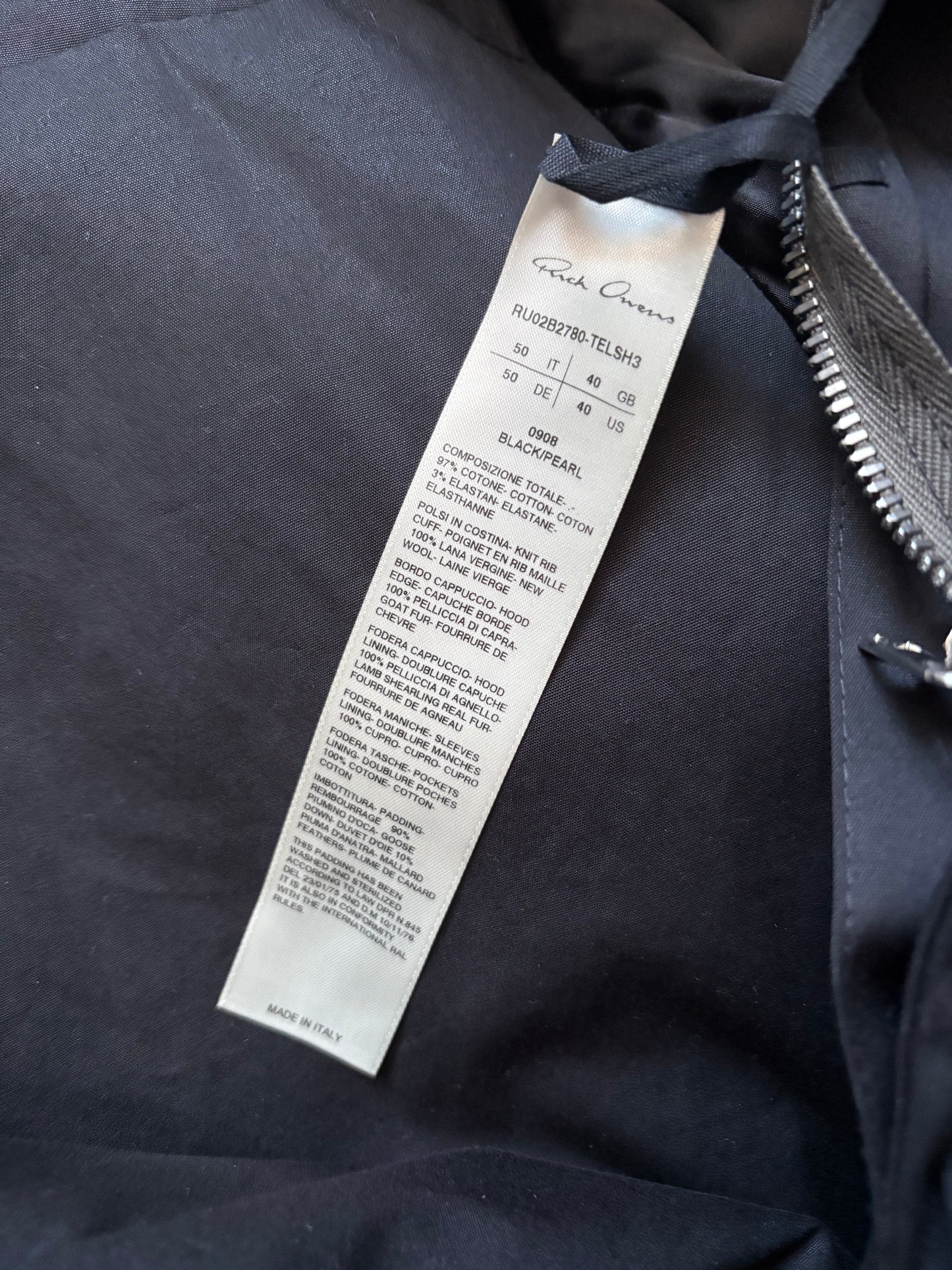 Rick Owens FW22 Goat Fur Strobe Parka Jacket