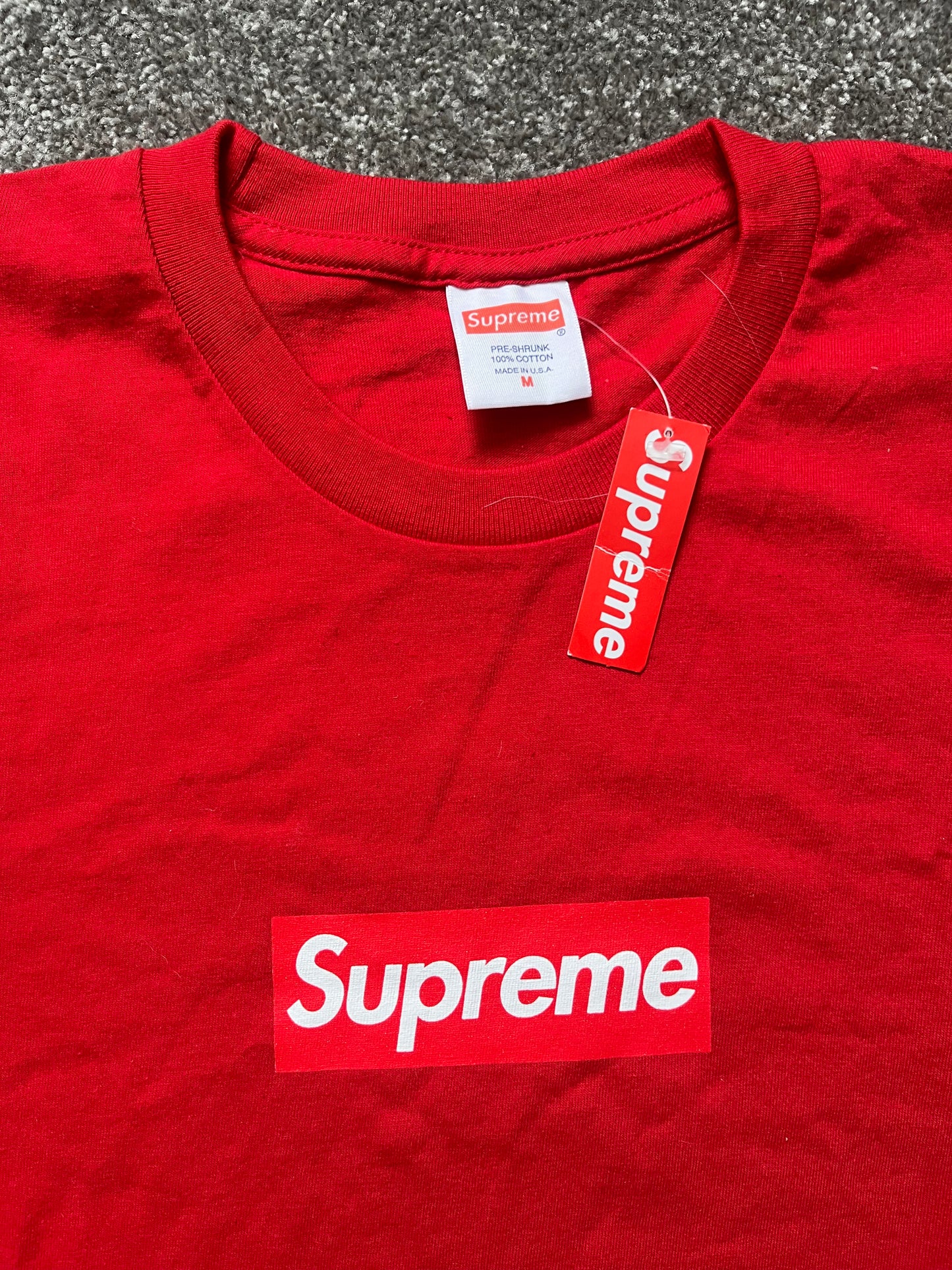 Supreme Red 20th Anniversary Box Logo Shirt