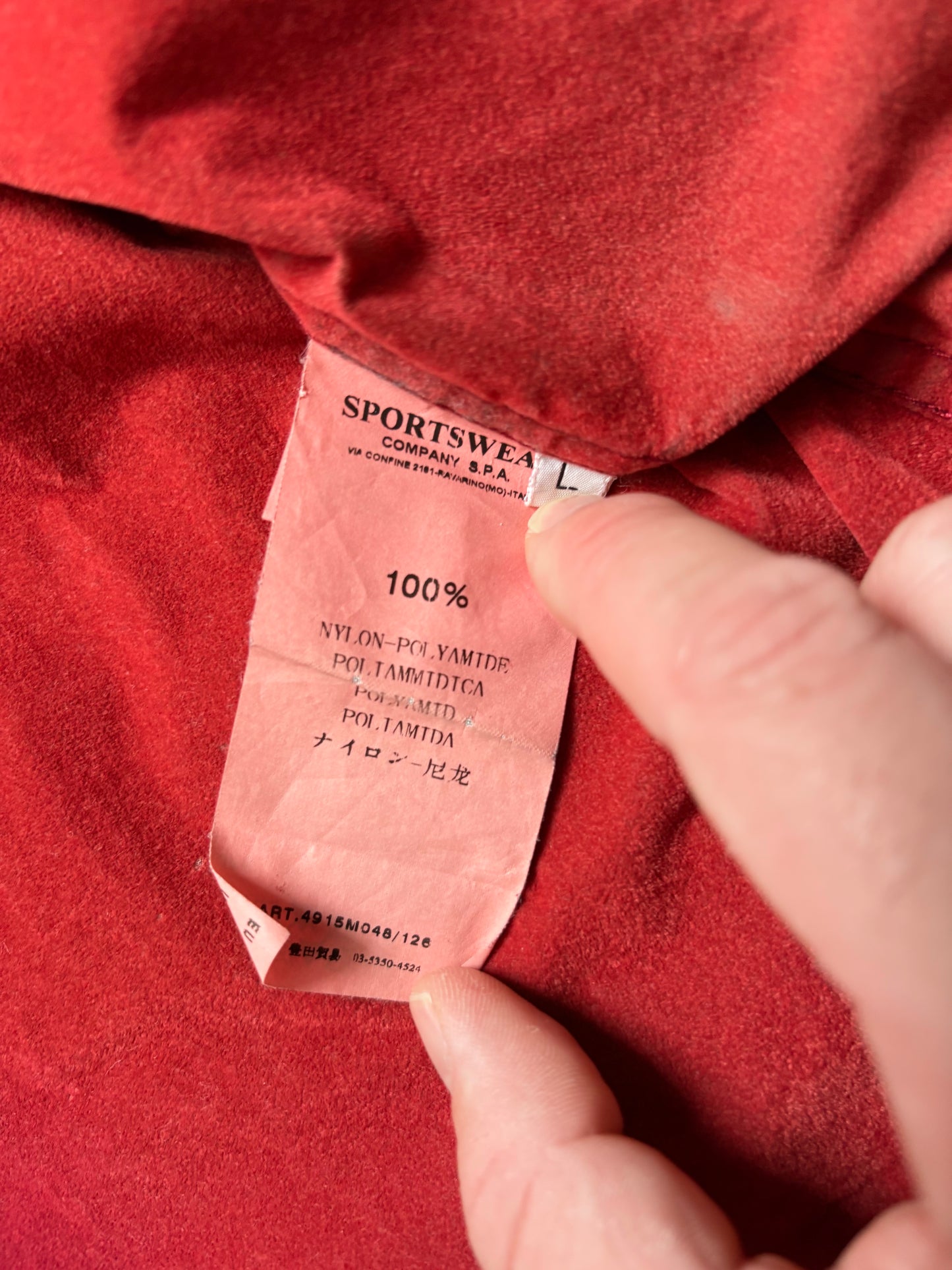 Stone Island 2008 Nylon Dual Layer Metal Red Shimmer Jacket