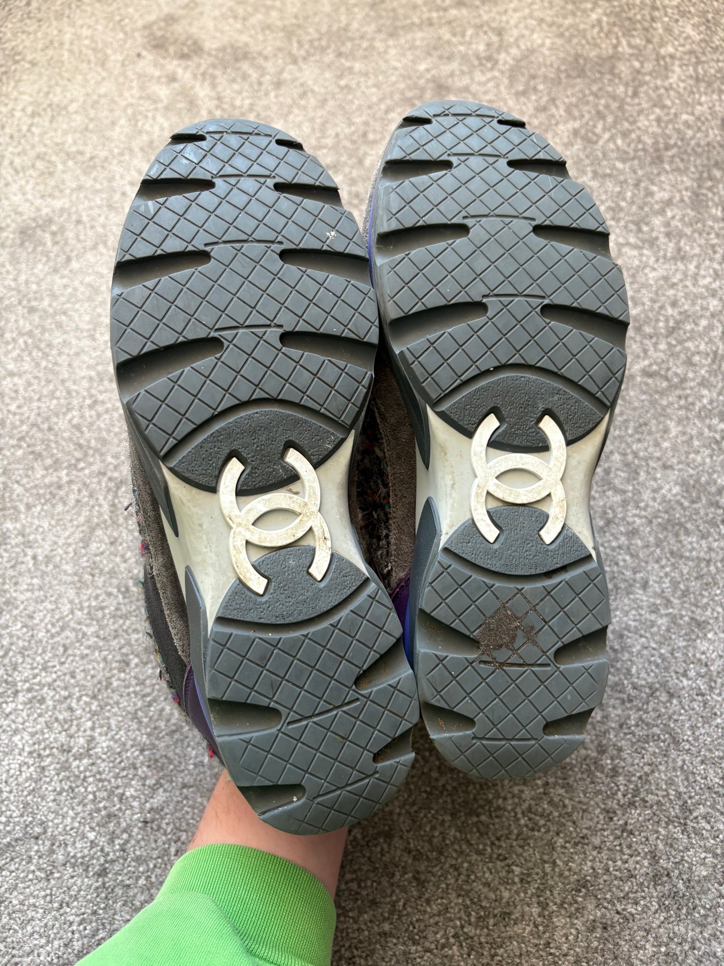 Chanel Tweed Runners Trainers UK7 US8 EU40