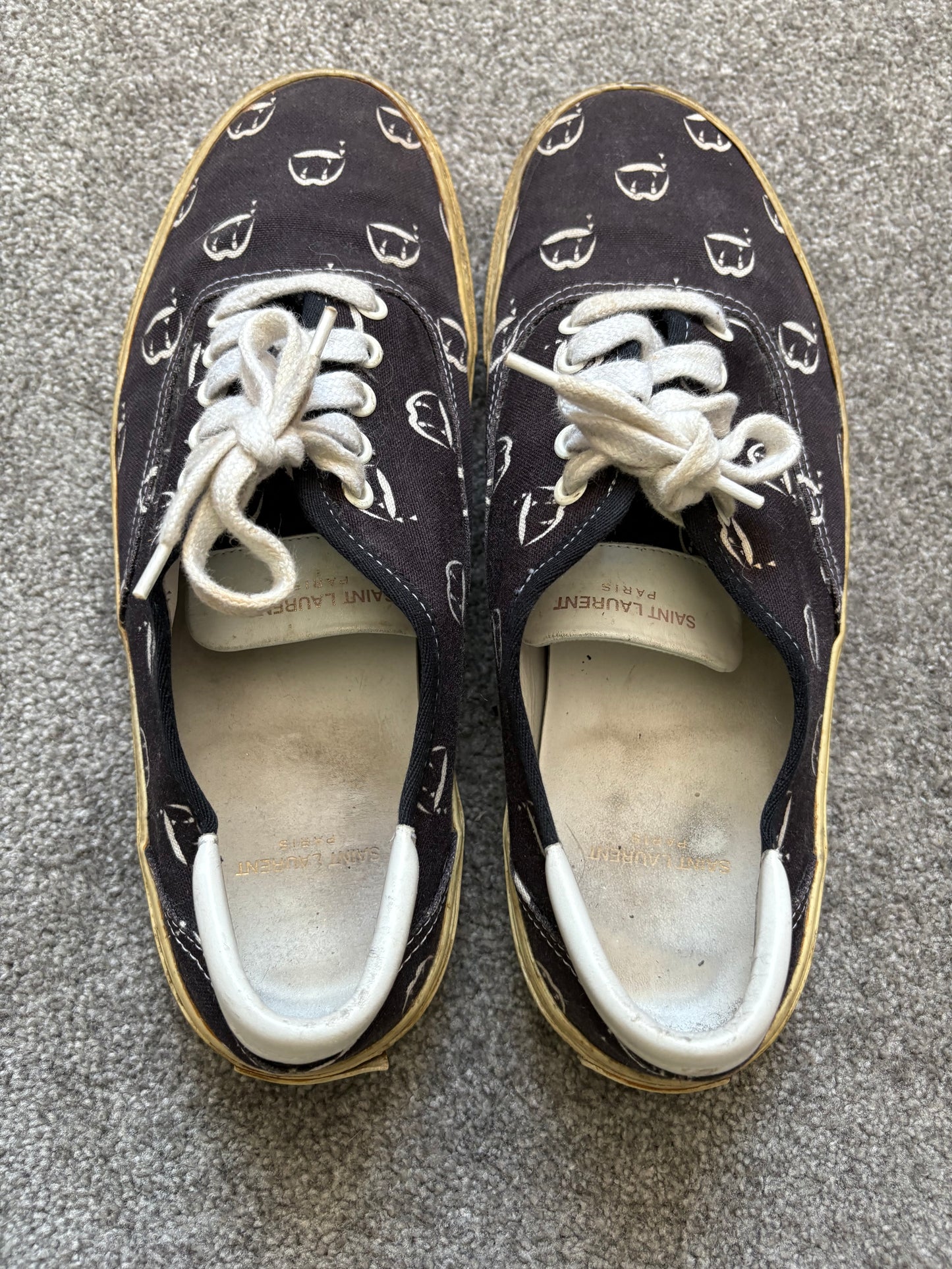 Saint Laurent SS14 Blood Luster Skate Sneakers