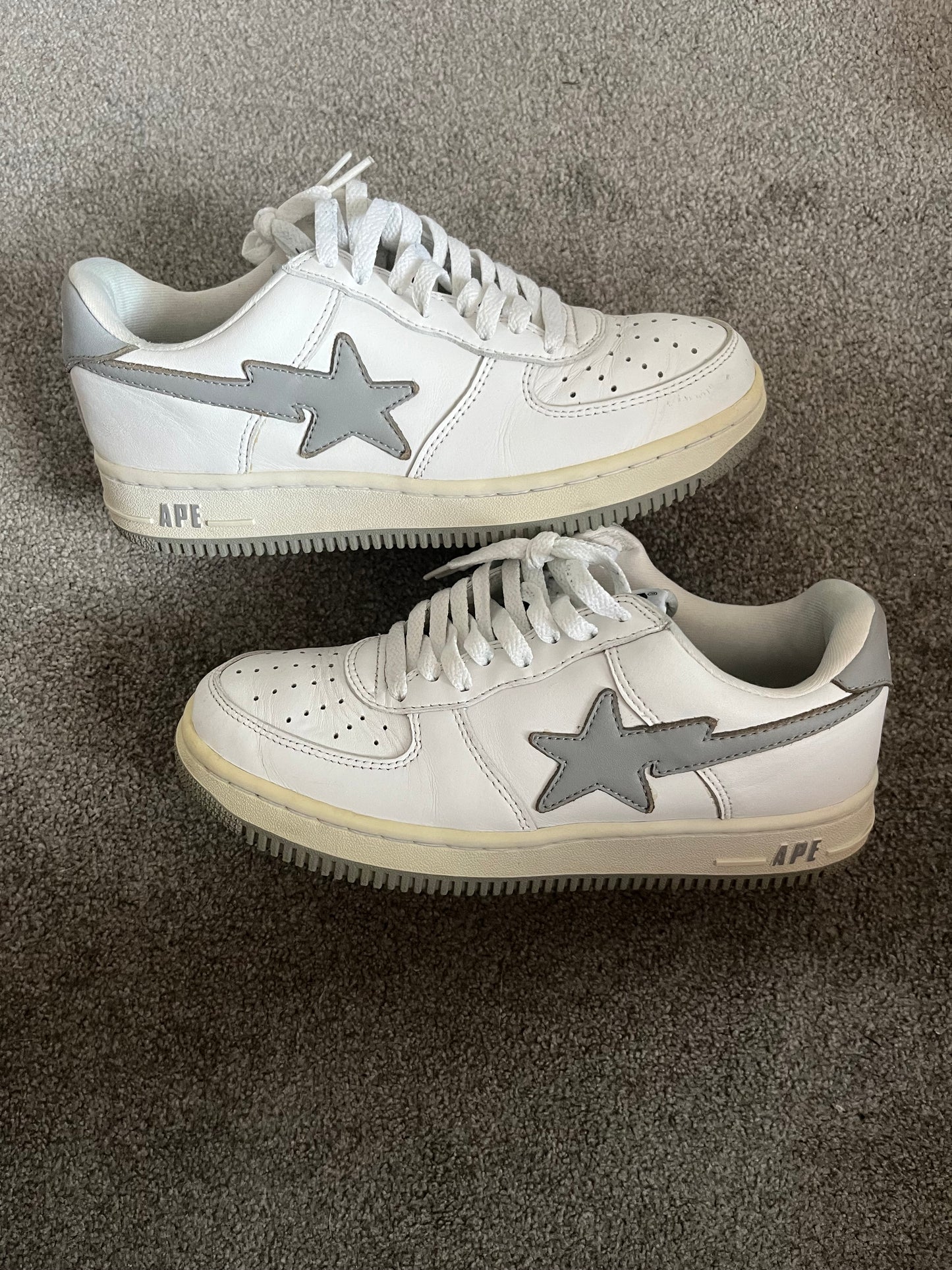 Bape White Leather 2003 Bapestas