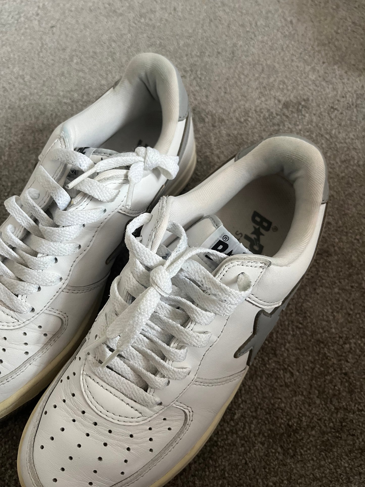 Bape White Leather 2003 Bapestas