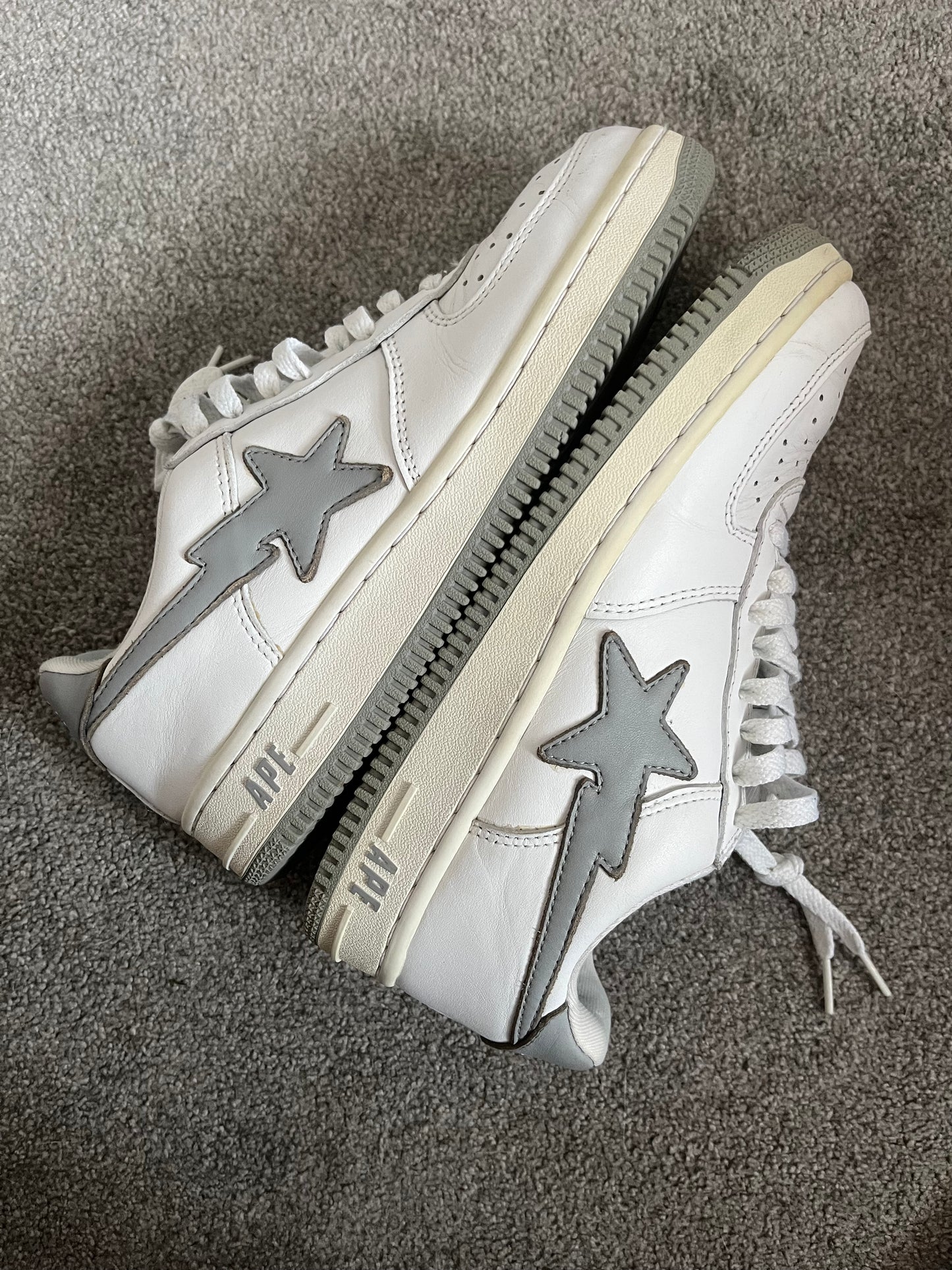 Bape White Leather 2003 Bapestas