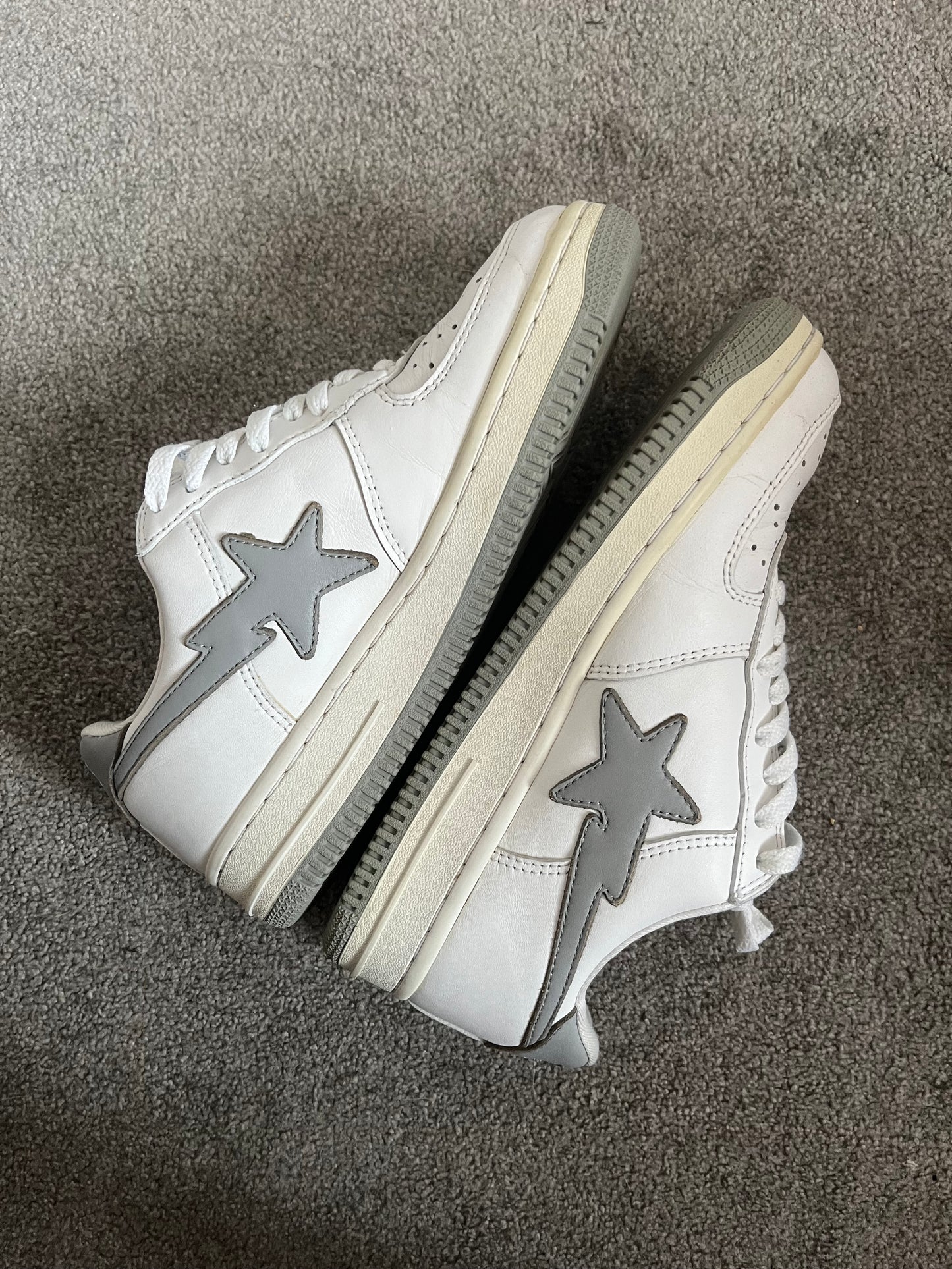Bape White Leather 2003 Bapestas