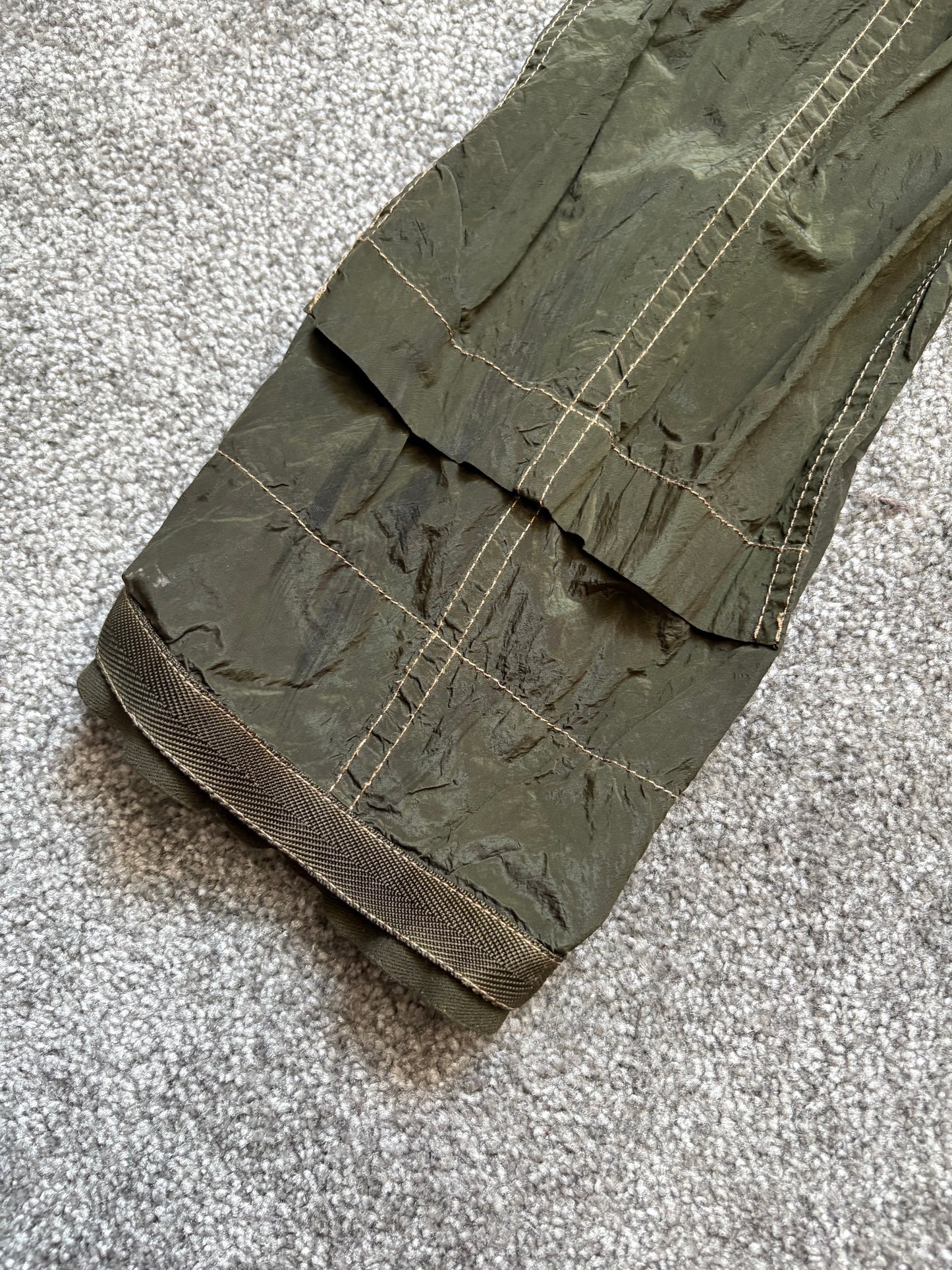 Stone Island 2004 Nylon Metal Olive Hooded Shimmer Jacket
