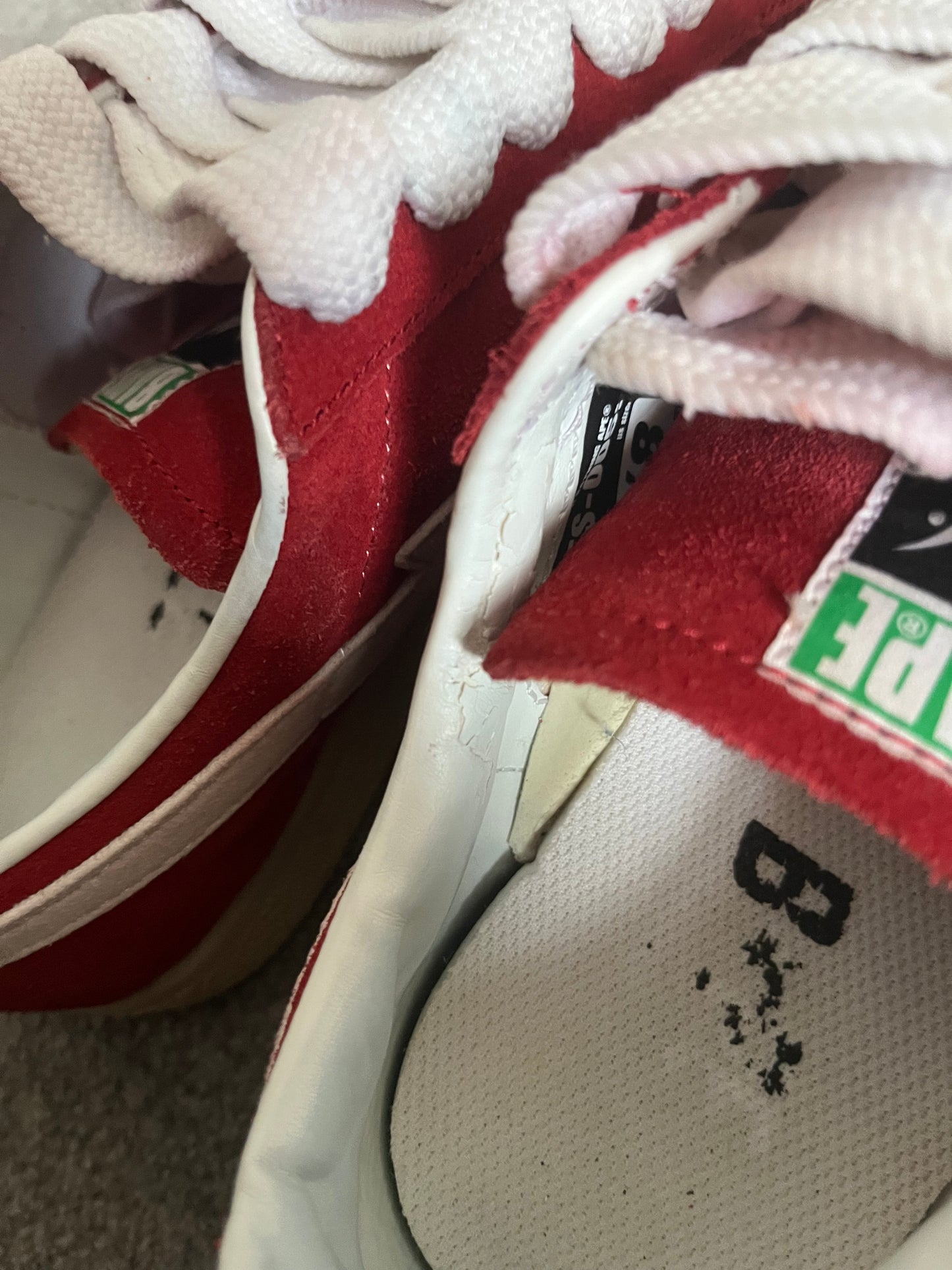 Bape Red Suede 2004 Crepestas