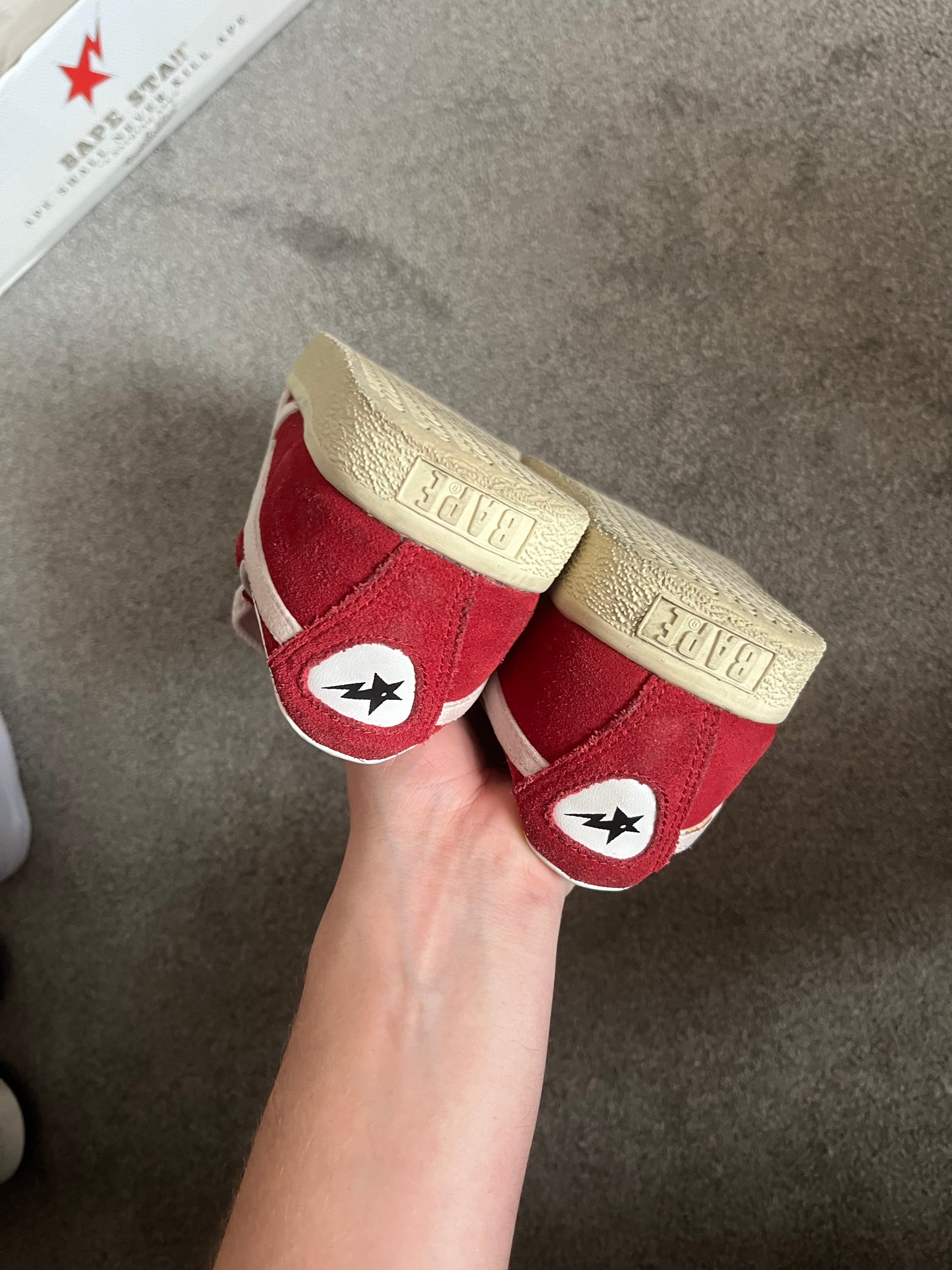 Bape Red Suede 2004 Crepestas