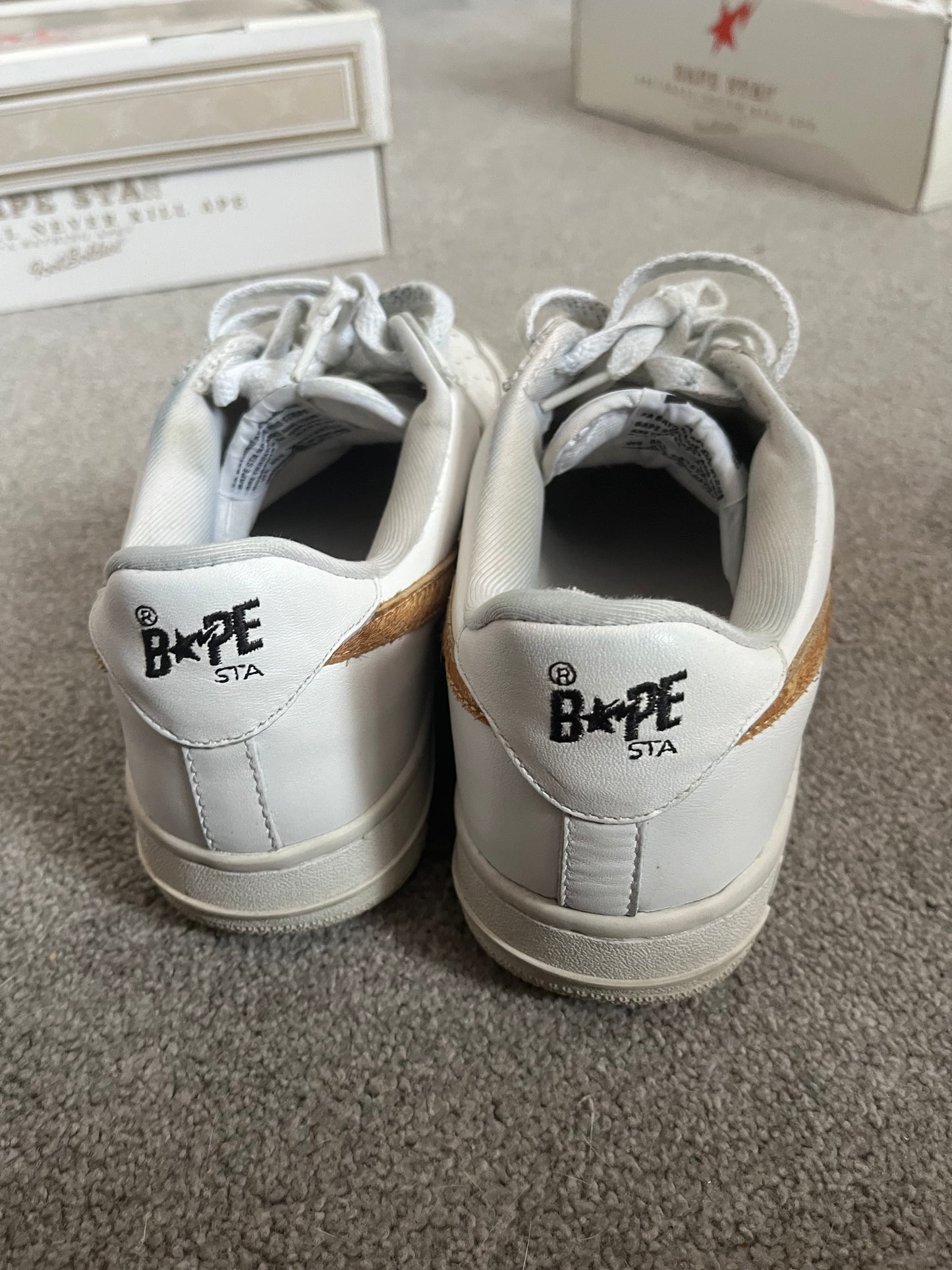 Bape Pony Hair White Leather 2004 Bapestas