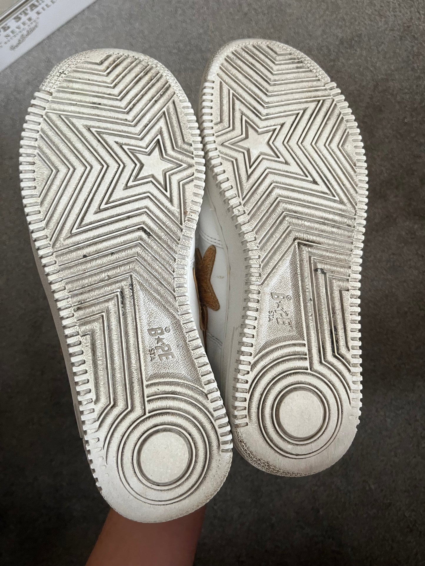 Bape Pony Hair White Leather 2004 Bapestas